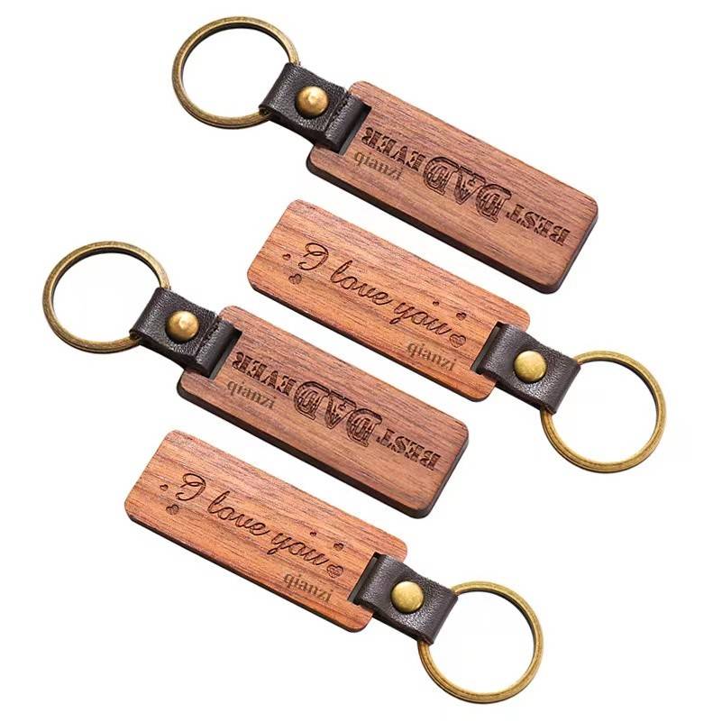 Engraved Wood Keychain
