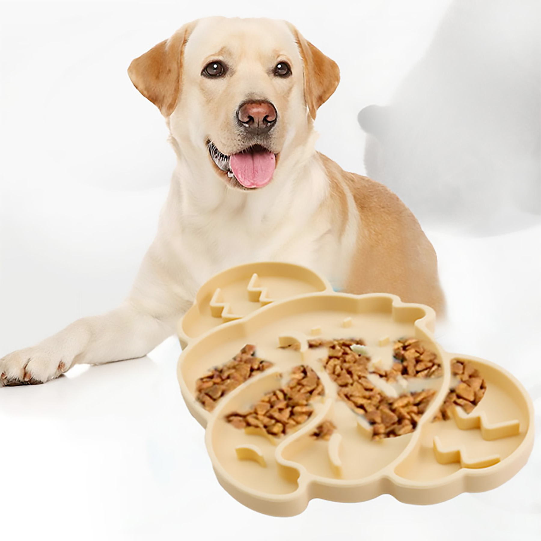 Silicone Pet Slow Food Plate 8