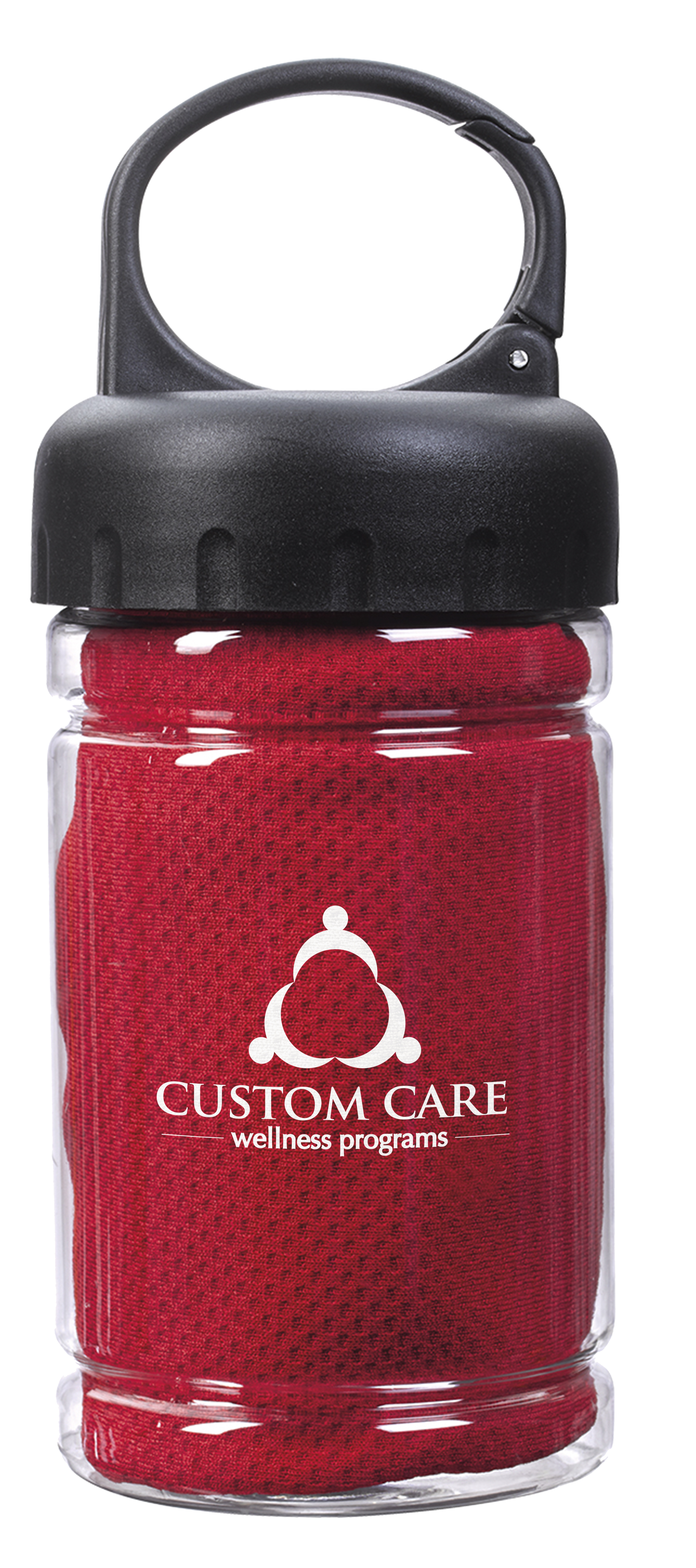 Carabiner Bottle with Cooling Towel