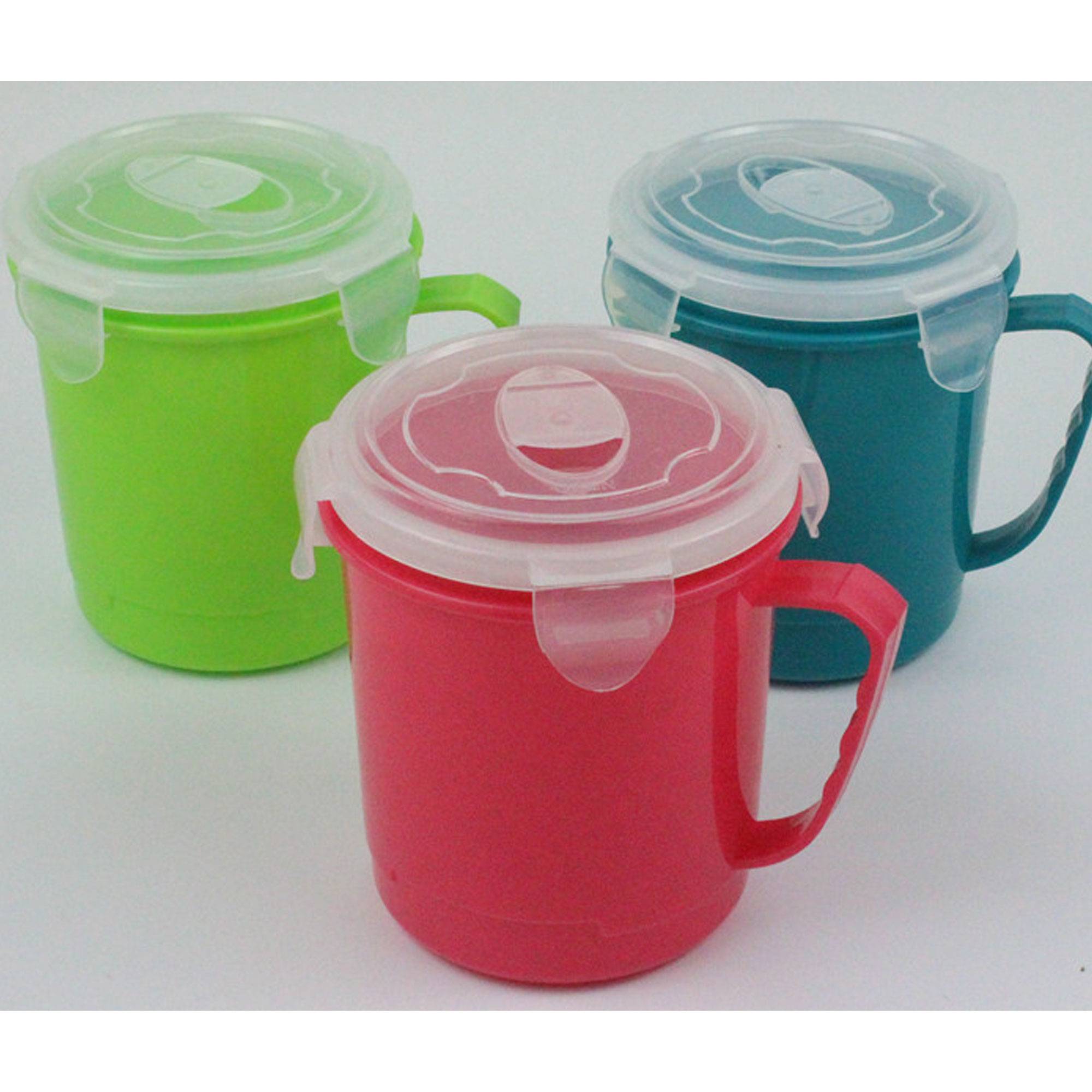 22oz Plastic Microwaveable Soup Mug 4