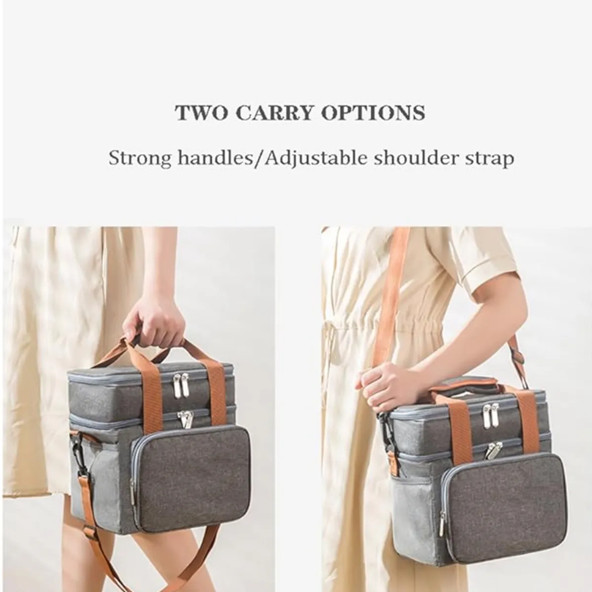 Double Layer Insulated Bag Large Capacity Outdoor Picnic 7