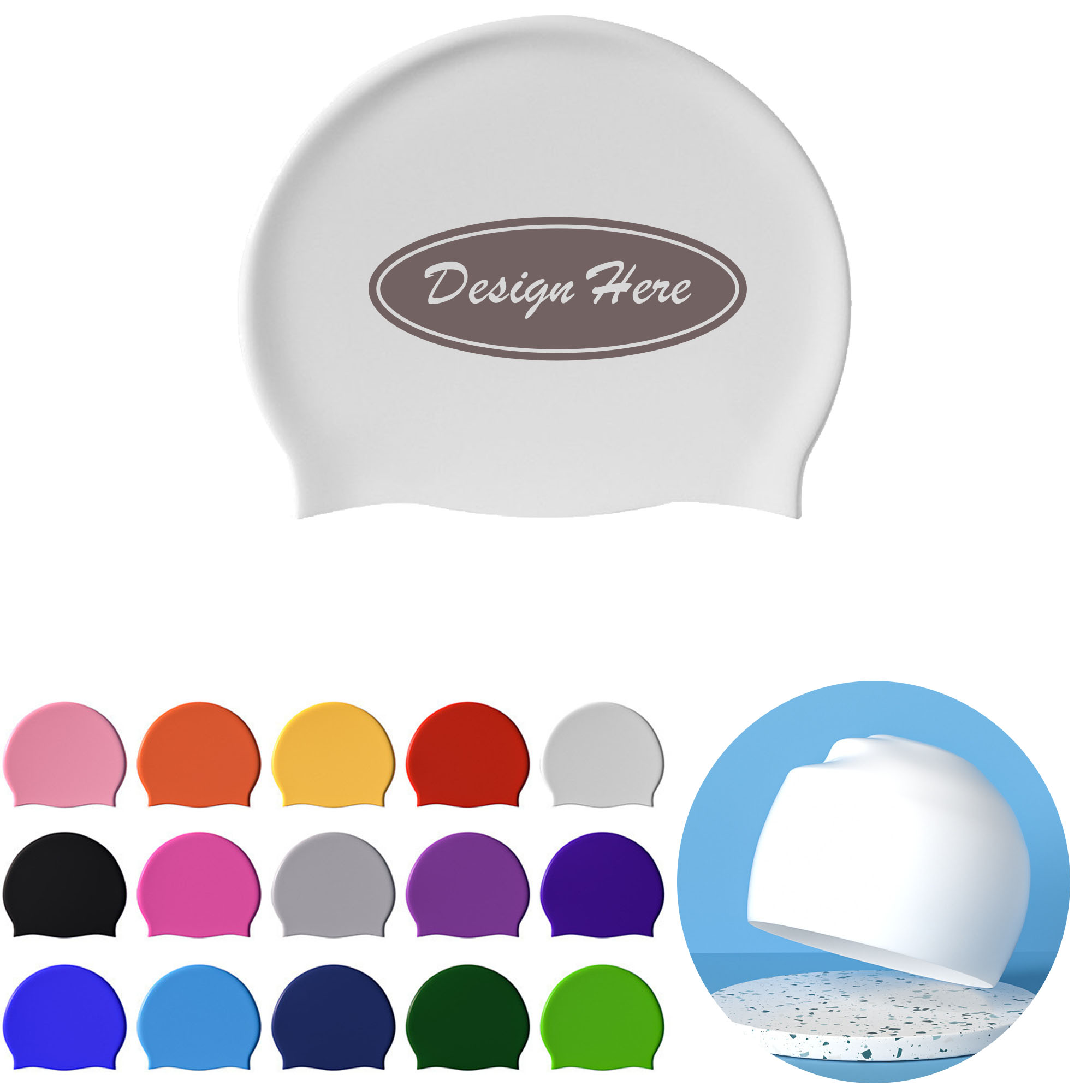 Unisex Silicone Swimming Cap for Adults ?C Flexible & Protective 5