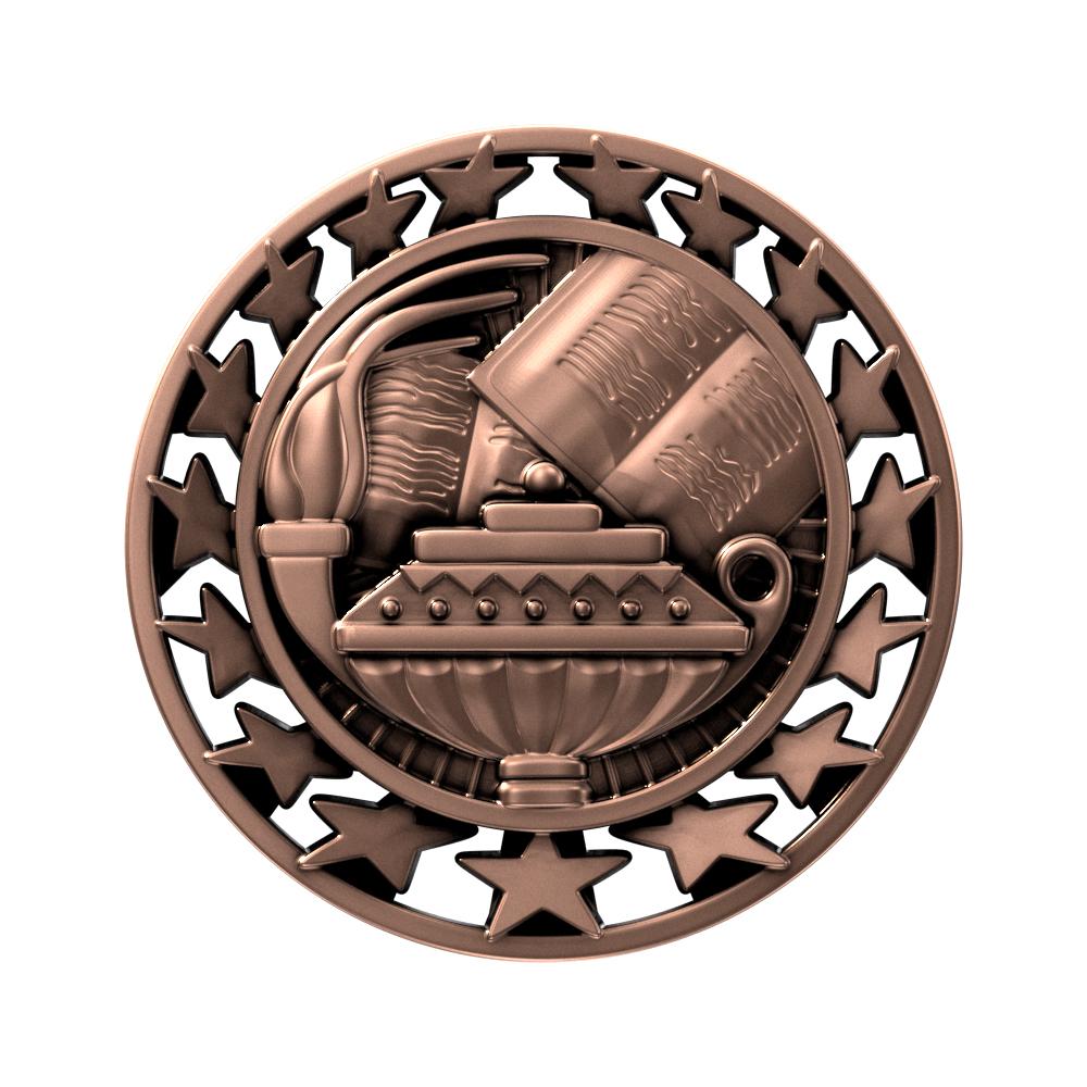 Book & Lamp Star Medallion (2-1/2") 4
