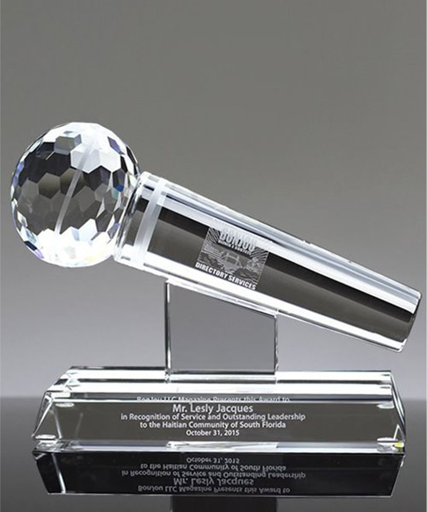 Microphone Crystal Award II 3