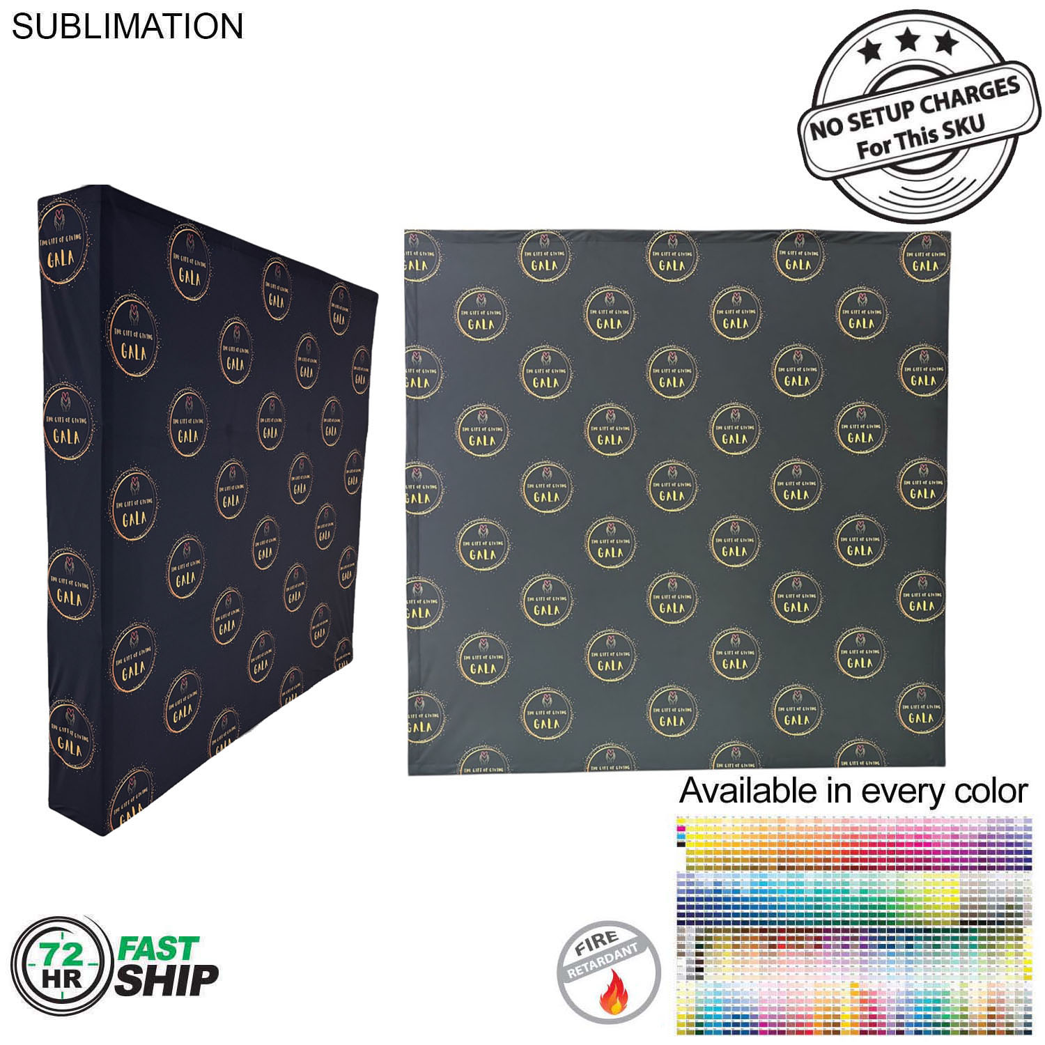 72 Hr Fast Ship - 7.5' Straight Wall Full Height Display Kit with Wrap End Caps, NO SETUP CHARGE 4