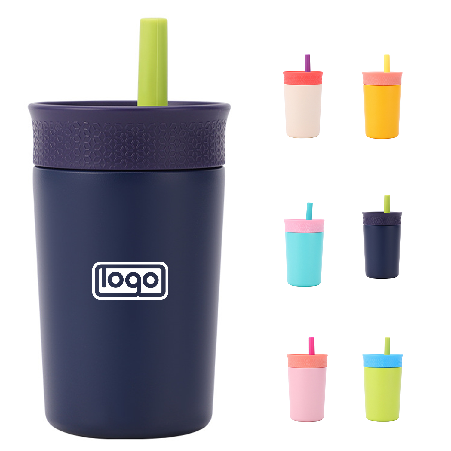 12oz Kids BPA Free Stainless Steel Insulated Tumbler w/Straw 1