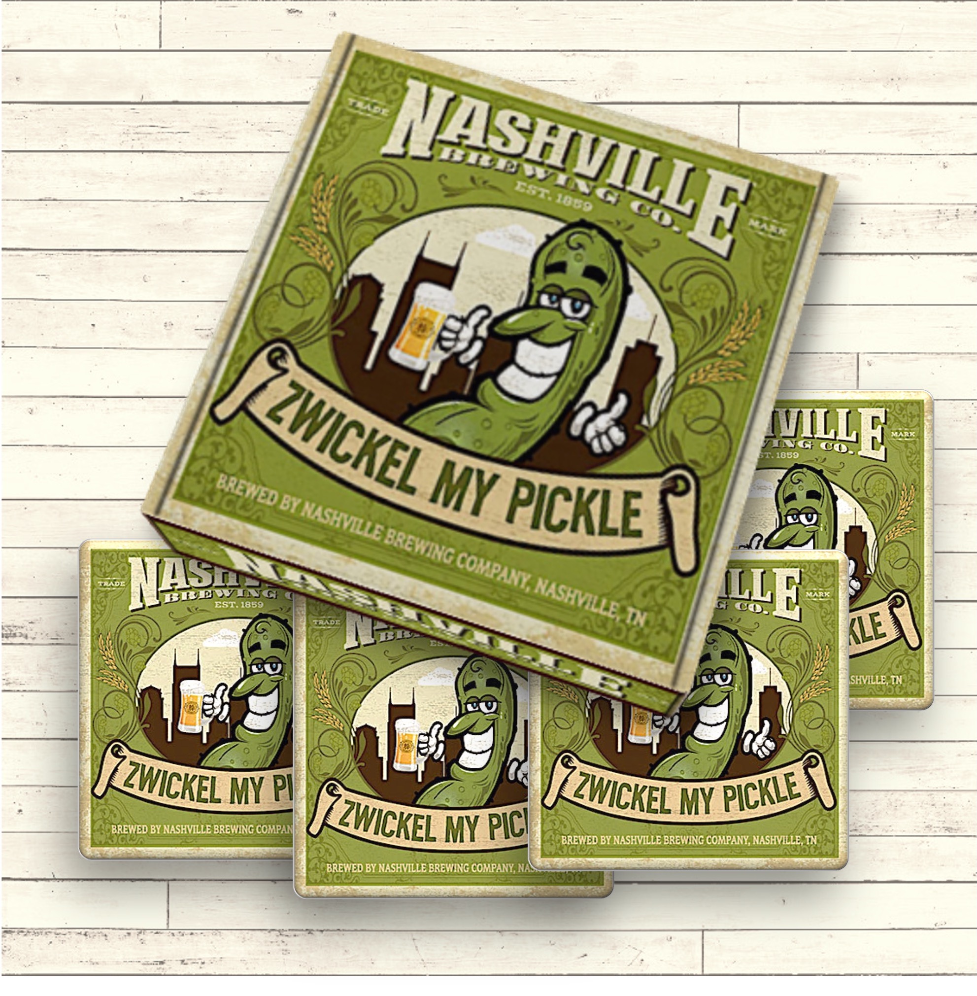 Any 4 Coasters in Printed Custom Corrugated Box 3