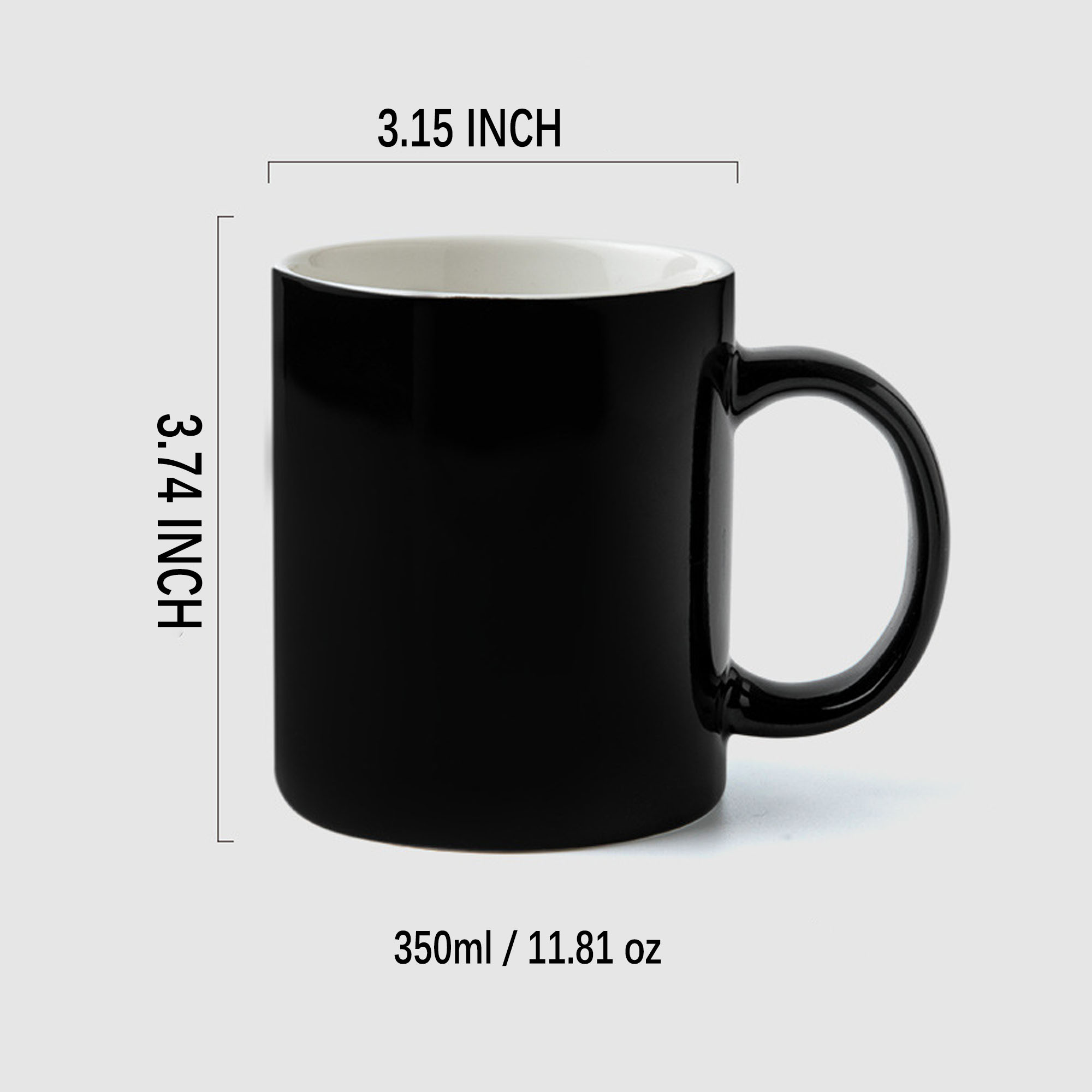 12 Oz Ceramic Mug With C Handle 4