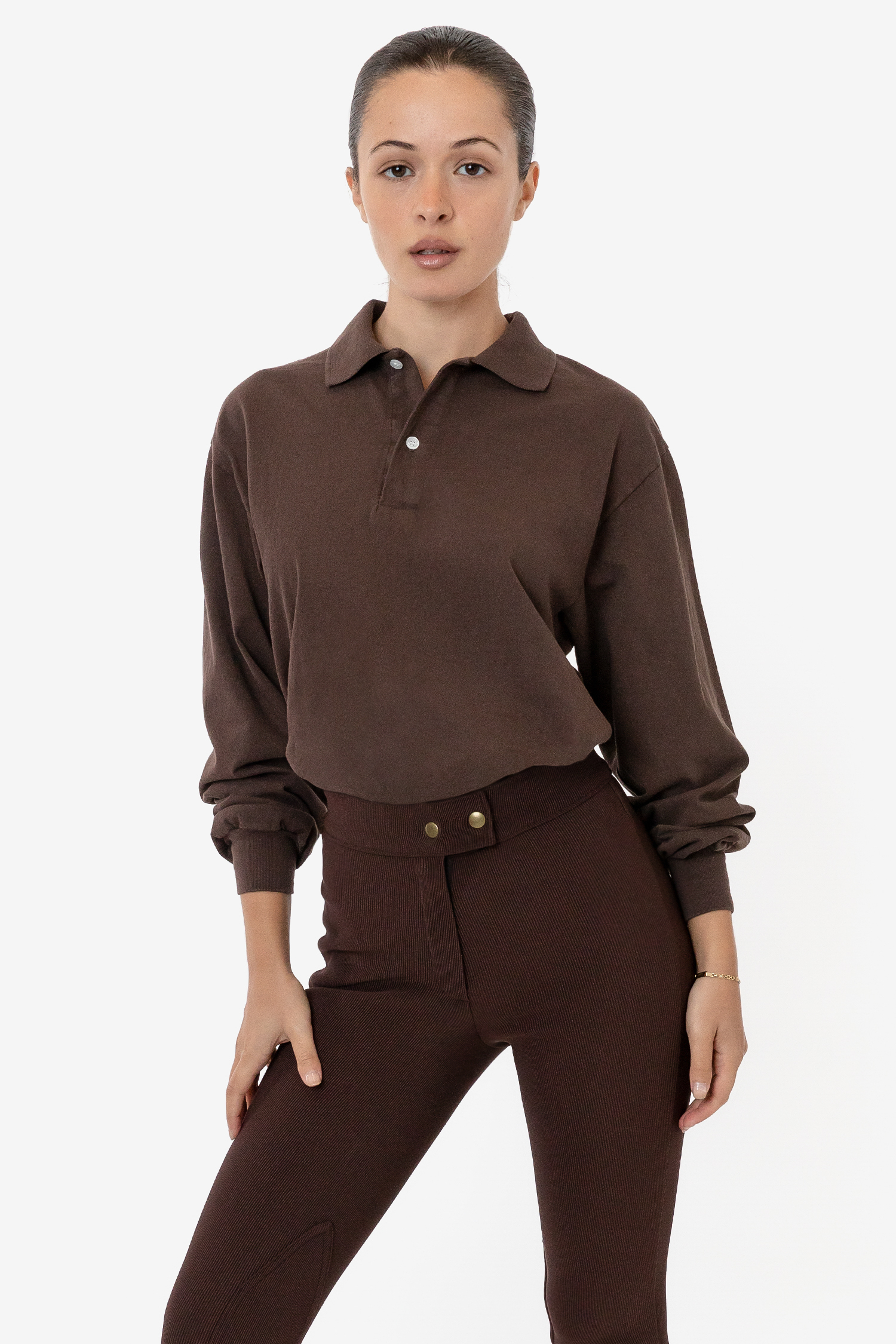 6.5 OZ LONG SLEEVE POLO T-SHIRT 10