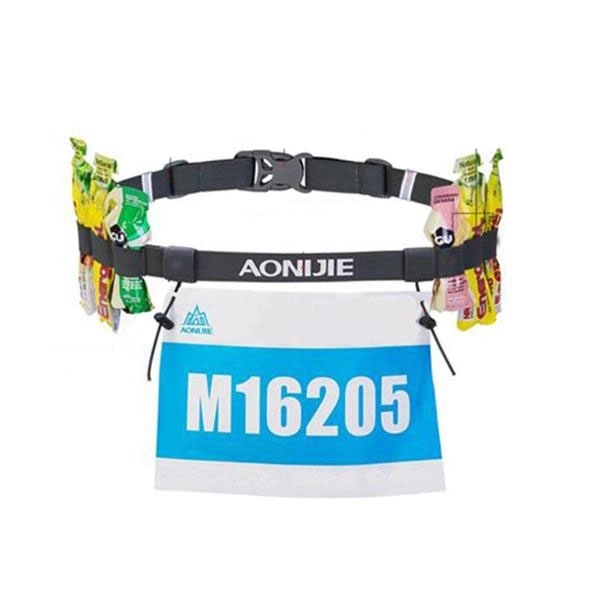 Unisex Triathlon Marathon Race Number Belt With Gel Holder 9