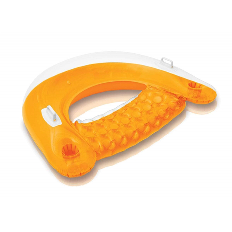 Floating Tube Loungers with Backrest and Cup Holders 5