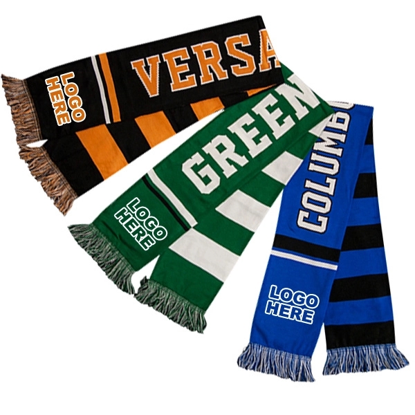 High Quality Knitted Jacquard scarf with Tassels 8