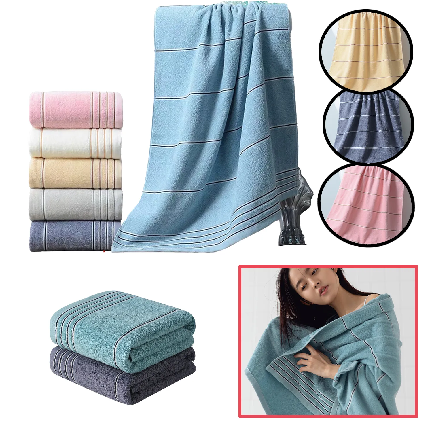 Pure Cotton Bath Towel 3