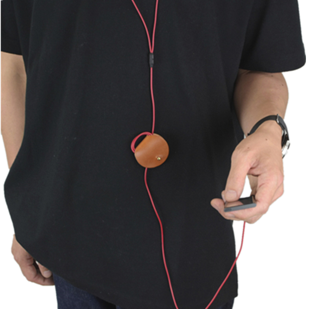 Leather Ear Bud Cable Organizer Set 5