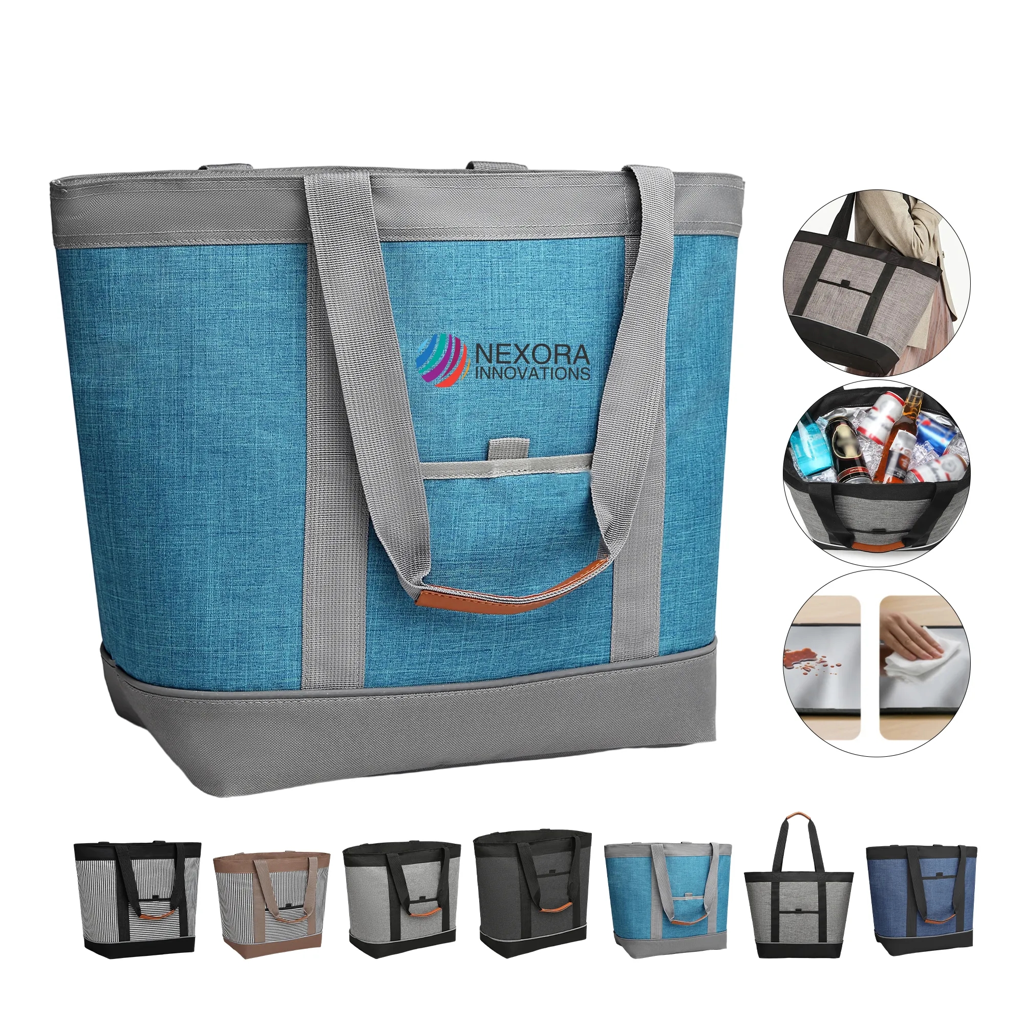 24L Large Portable Tote Cooler Bag for Picnics and Travel 4