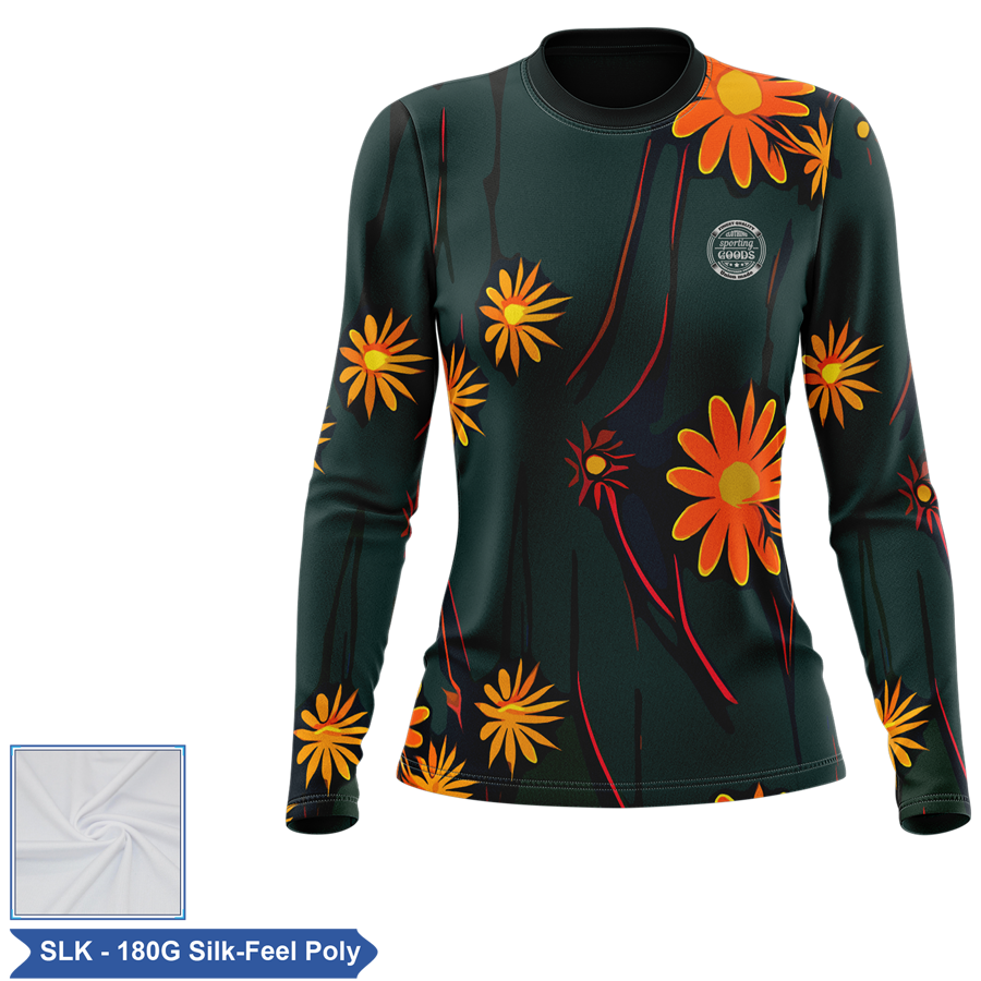 Women's Sublimation Long Sleeve T-Shirt - 180G Silk-Feel 1