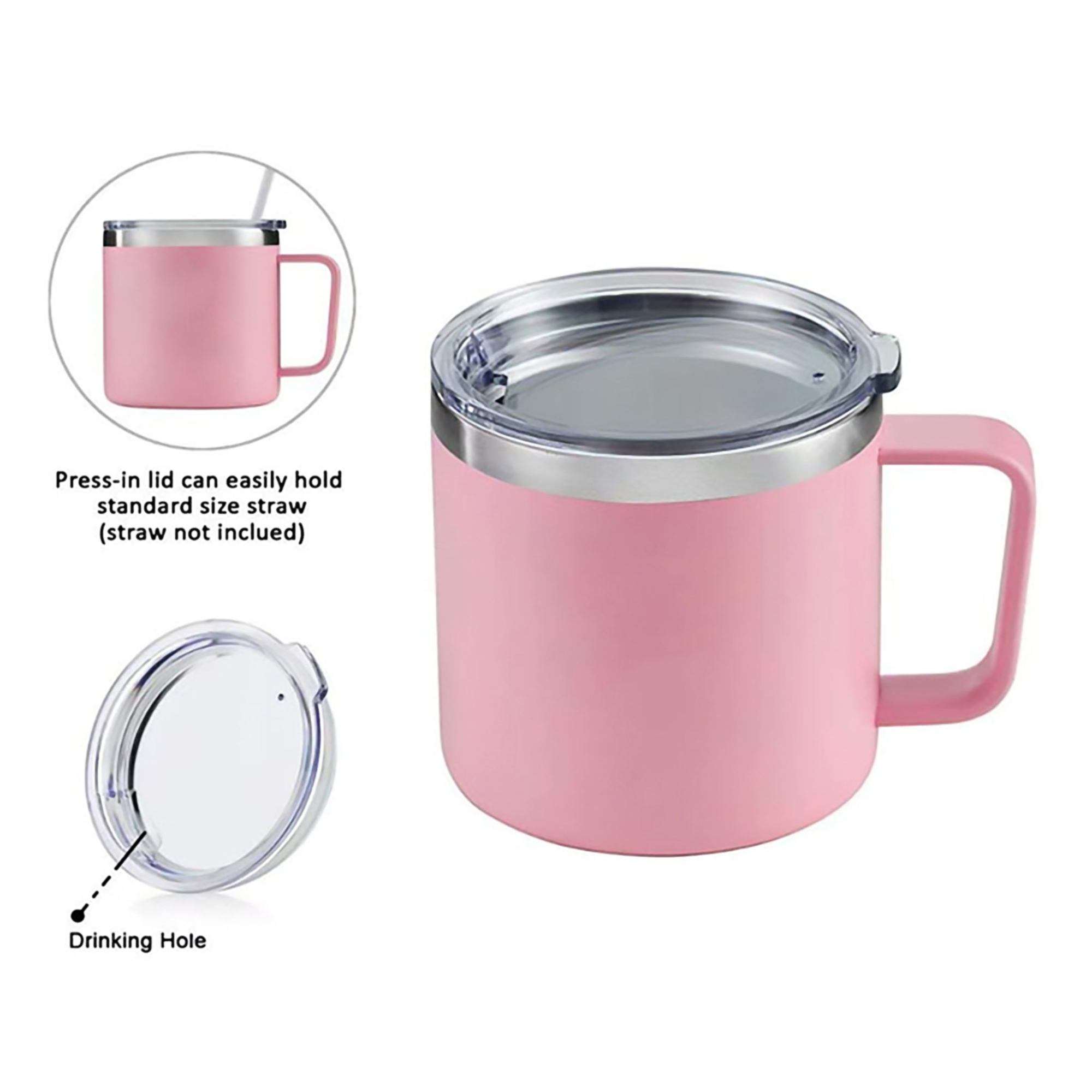 12 Oz. Reusable Stainless Steel Double Insulated Coffee Mug 4