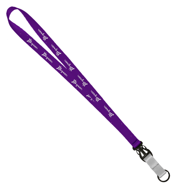 3/4" Multi color (Top and bottom) Nylon Lanyard with Plastic Slide Buckle R 115