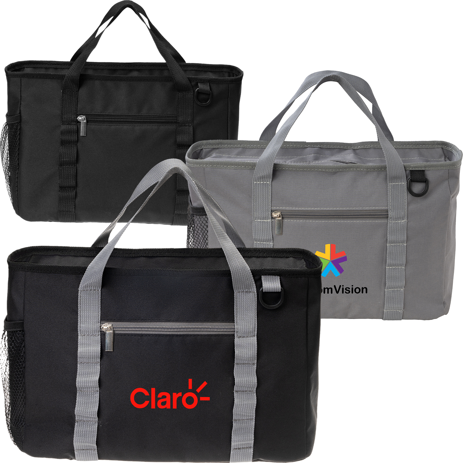 Soft Pack Insulated Cooler Lunch Bag with Zipper Pockets 6