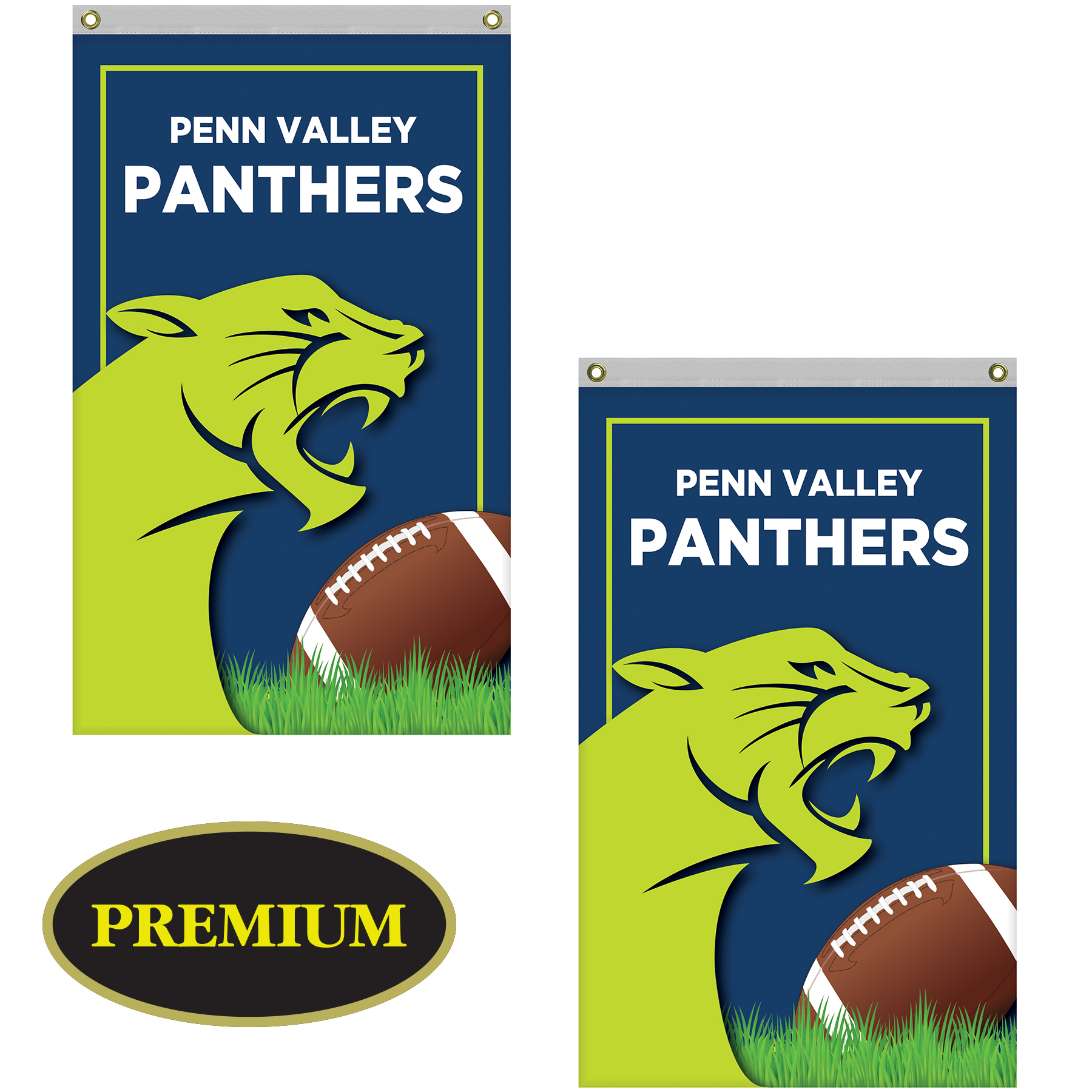 2.5' x 4' Standard Double Sided Knitted Polyester Vertical Banners 5