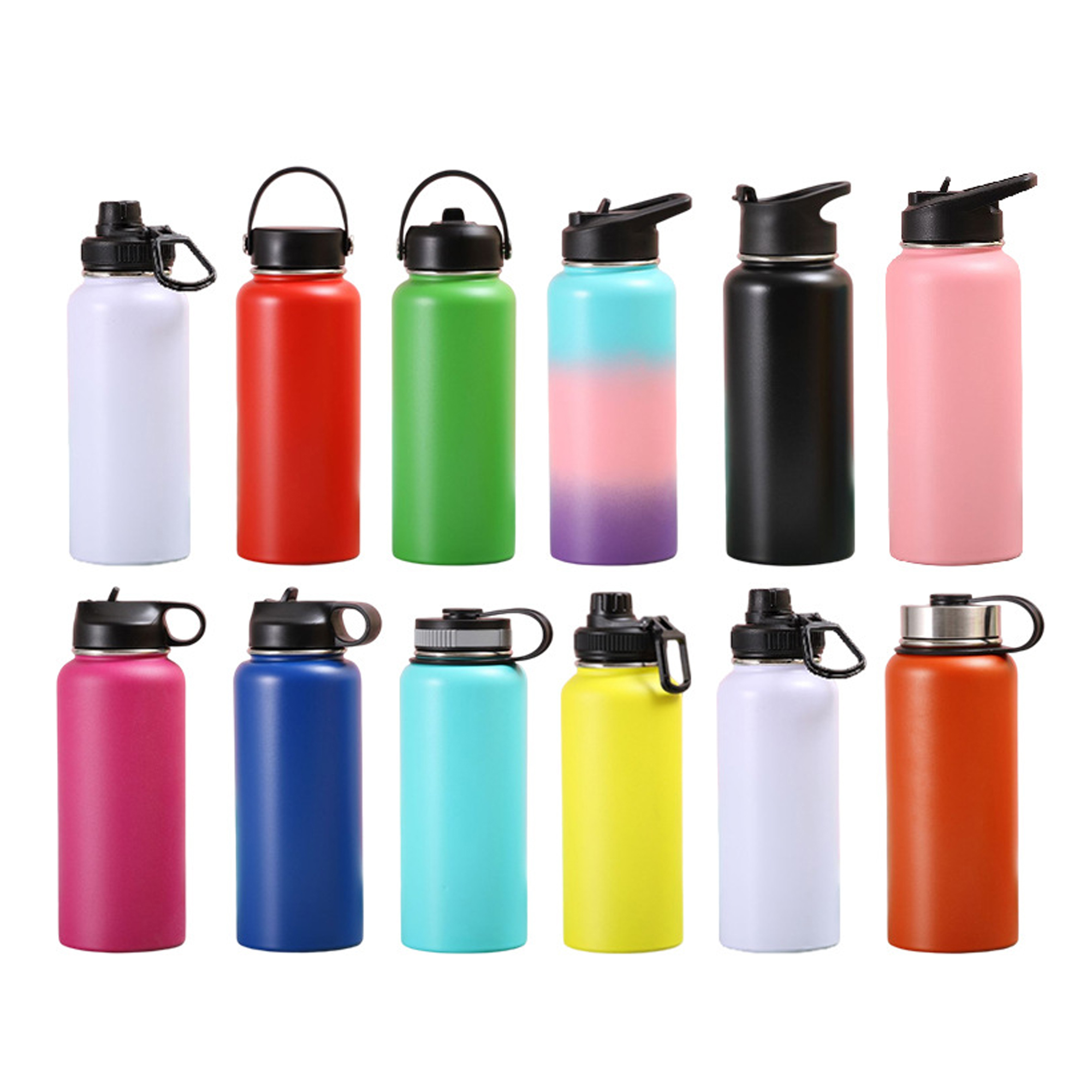 24OZ 304 Stainless Steel Outdoor Hiking Sports Water Bottle, custom water bottle with logo imprint 7
