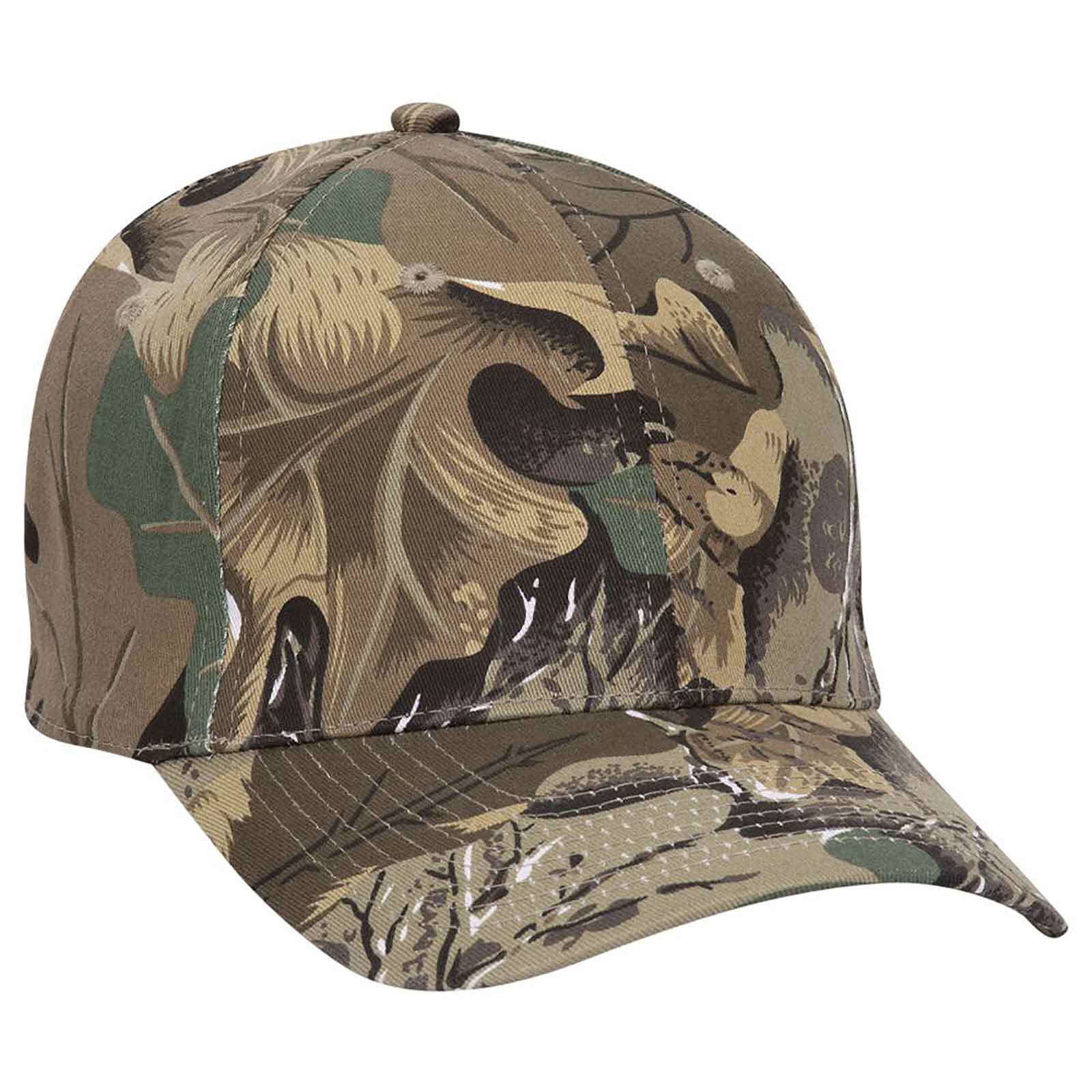 OTTO CAP "OTTO FLEX" Camouflage 6 Panel Low Profile Baseball Cap 1