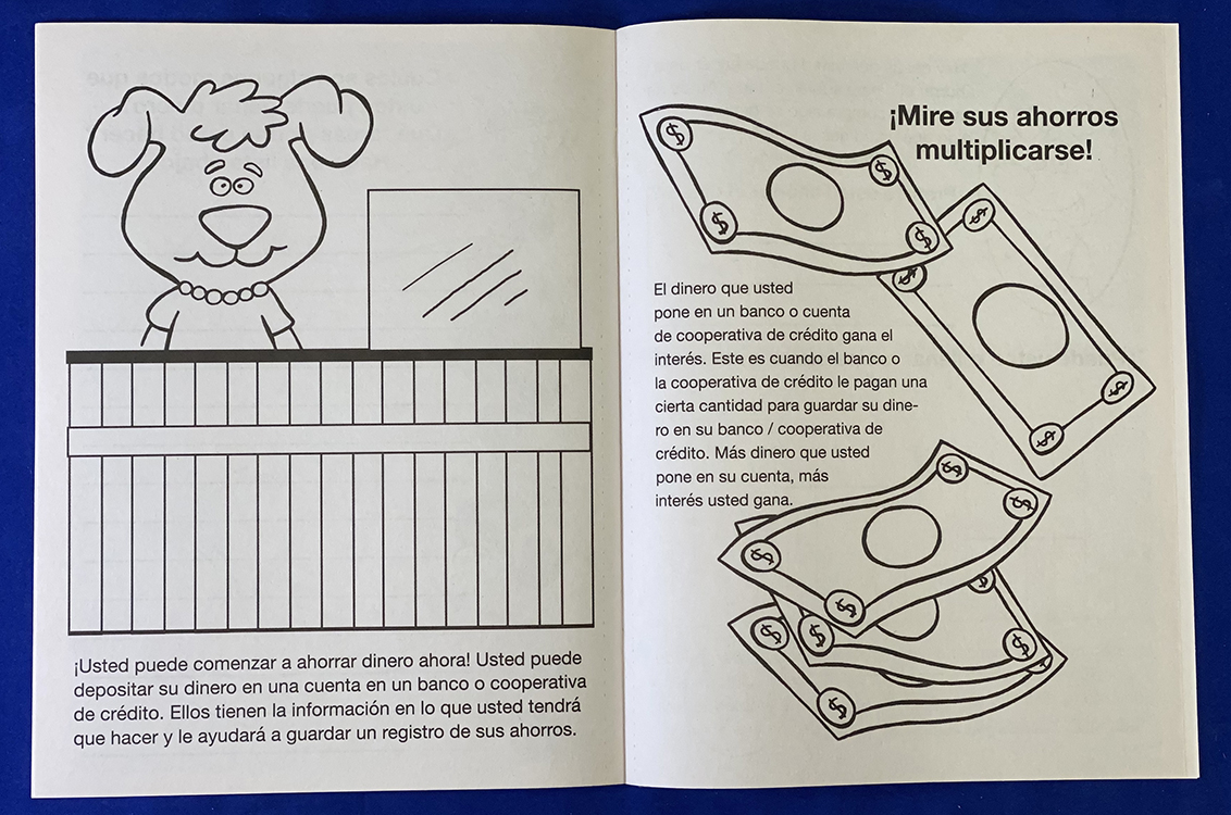 COLORING BOOK - Be Smart, Save Money (Spanish) Coloring & Activity Book 4