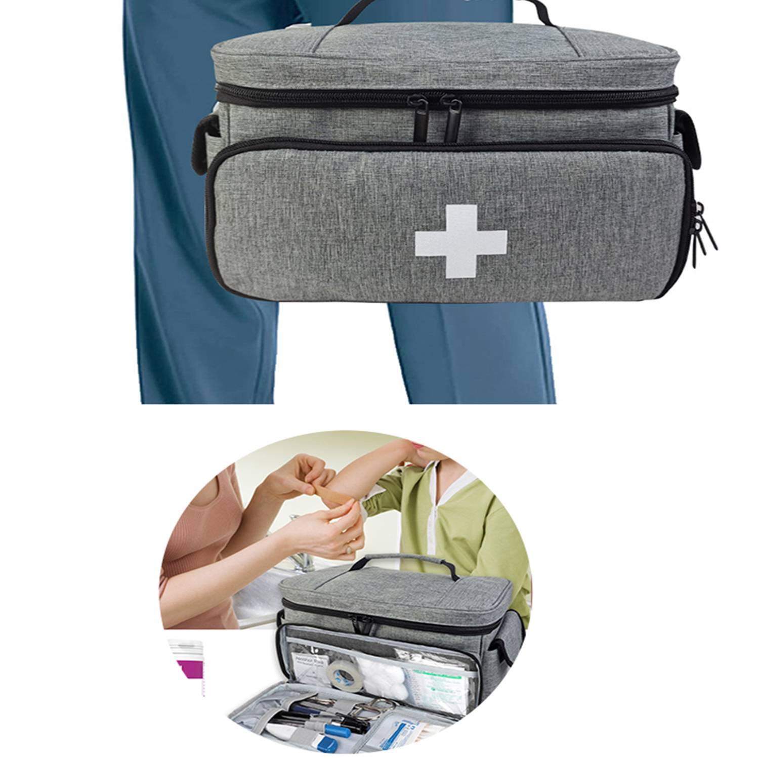 First Aid Kit Medicine Bottle Storage Bag 1