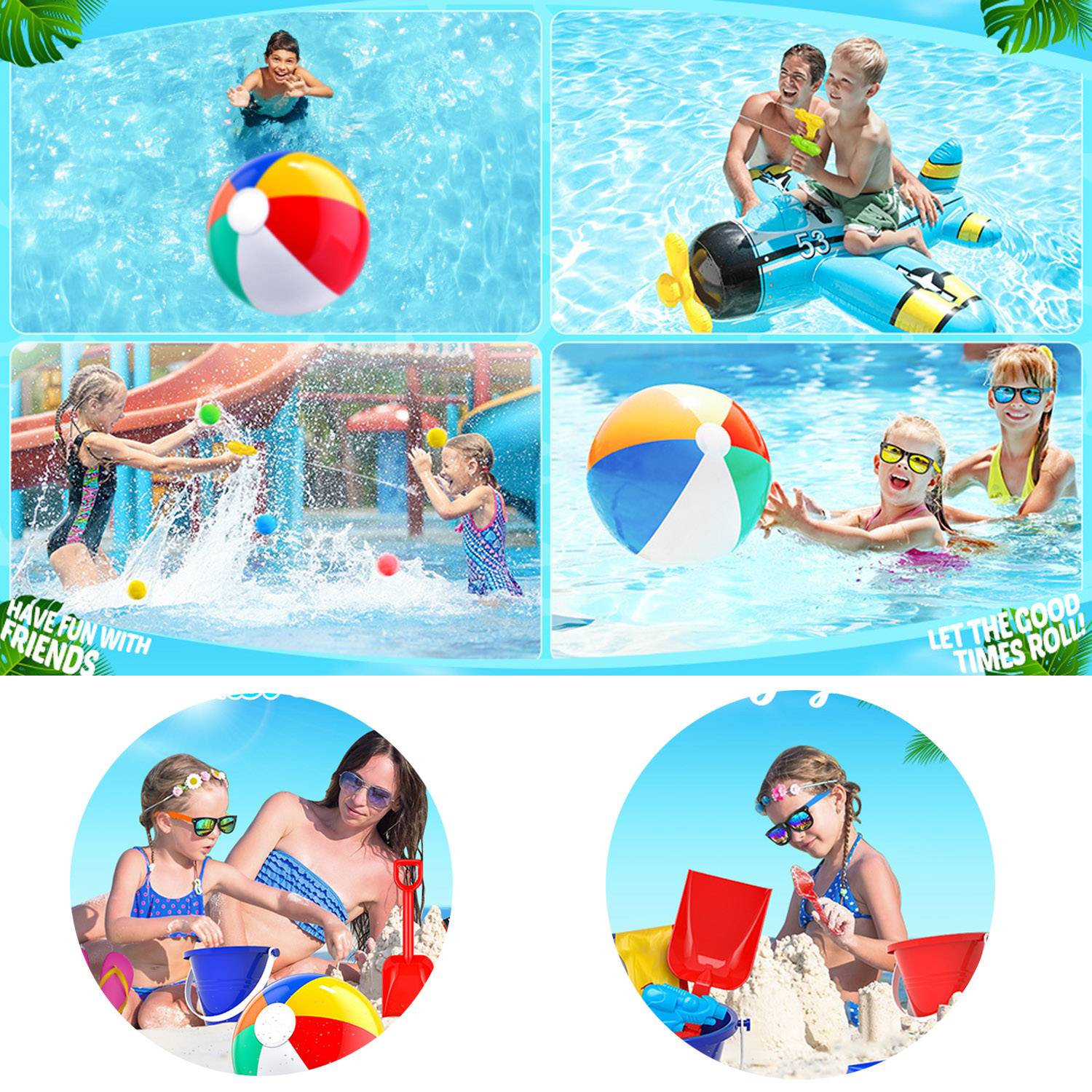 Large Sand Pail Kit Beach Summer Toys 7