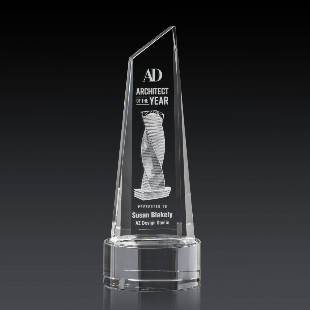 Akron Tower 3D Award on Base - Clear 5