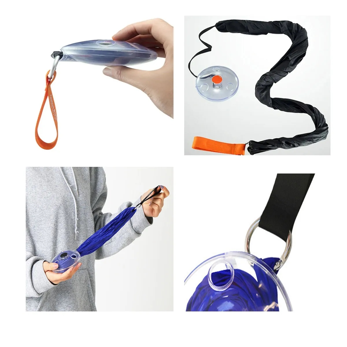 4Pcs Mini Reusable Foldable Roll Up Disc Box Shopping Bag 4