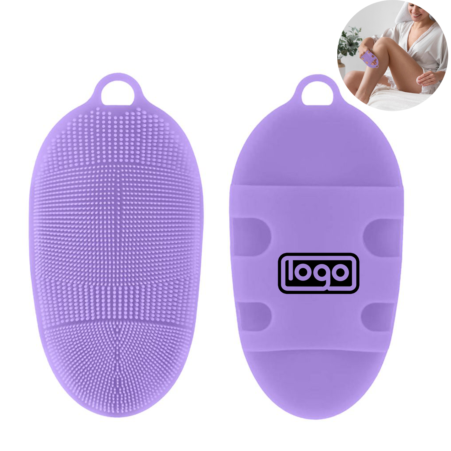 Silicone Bath Brush Scrubber Massager 1
