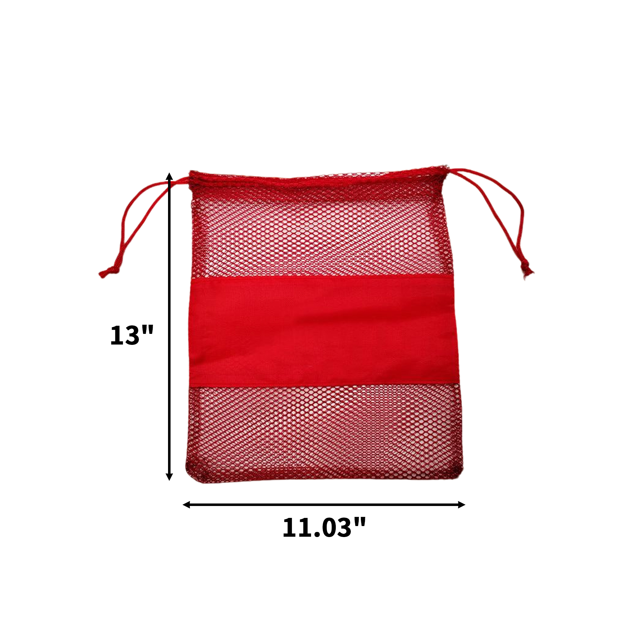 Nylon Mesh Drawstring Storage Bag 11.03" x 13" 5