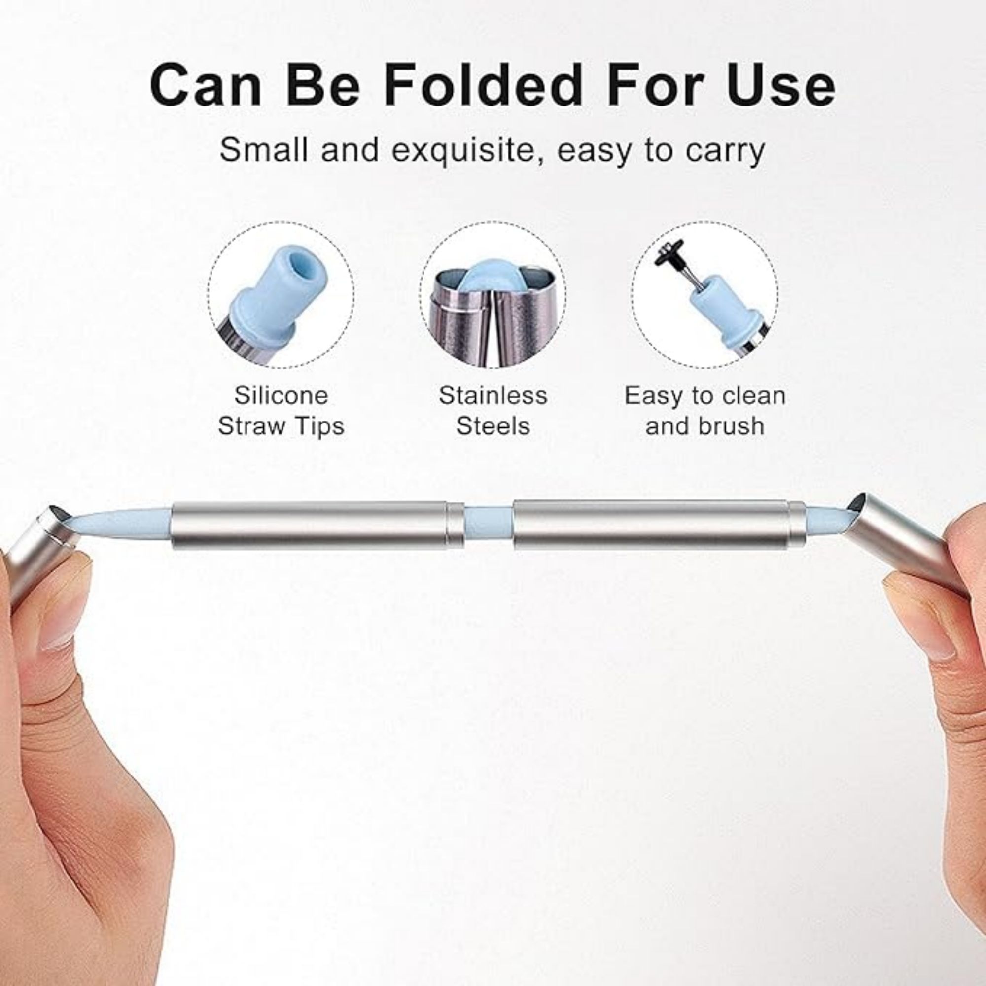 Collapsible Straw With Carrying Case 2