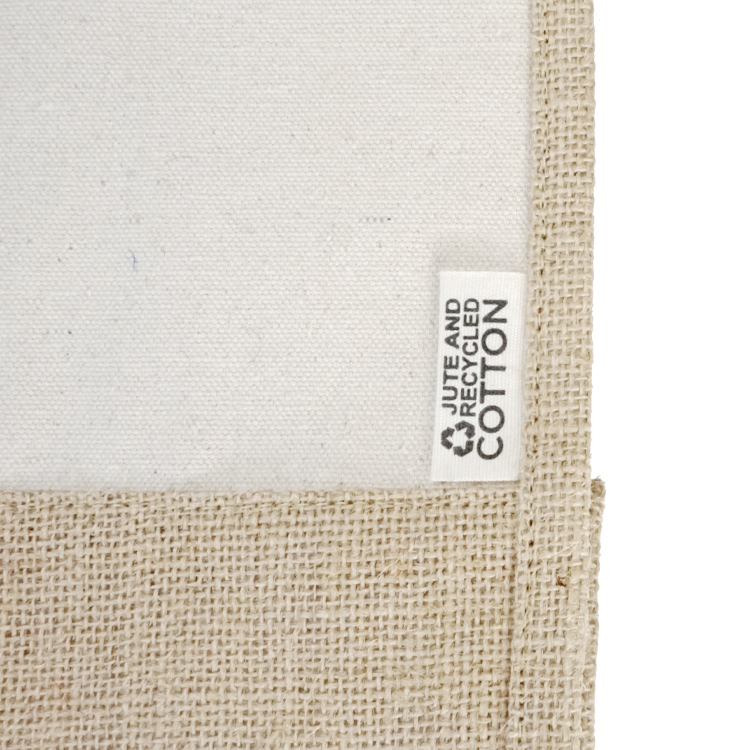 Seattle Recycled Cotton Front Pocket Jute Shopper Tote 10