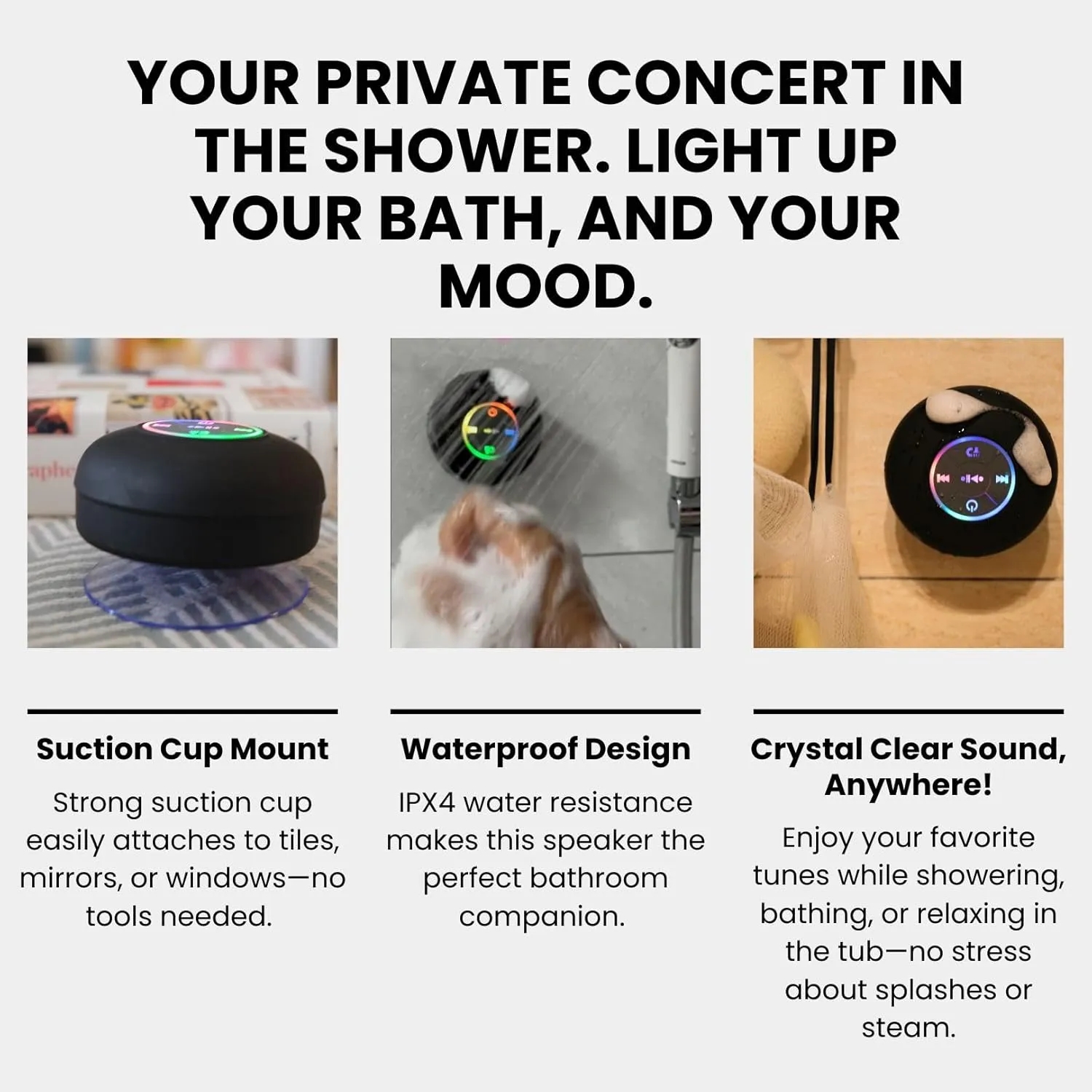 Protable Waterproof Shower Wireless Speaker 1