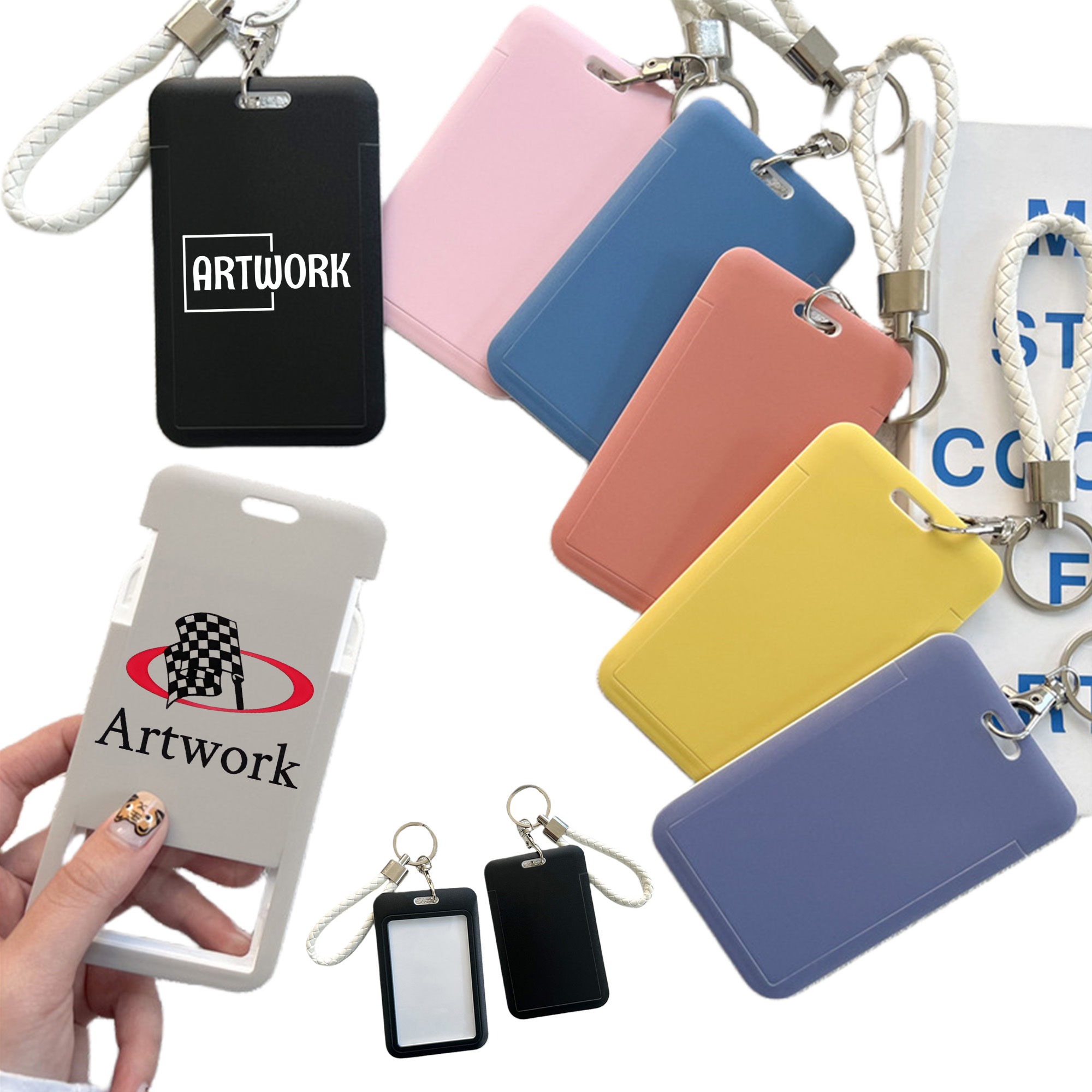 Photo Card ID Badge Holder Keychain 7