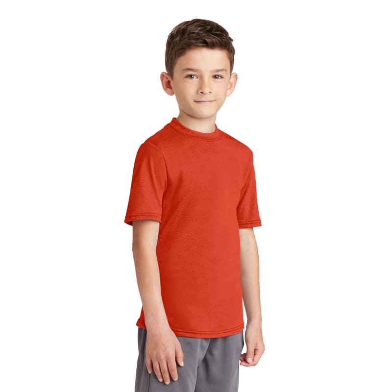 Port & Company Youth Performance Blend Tee. 14