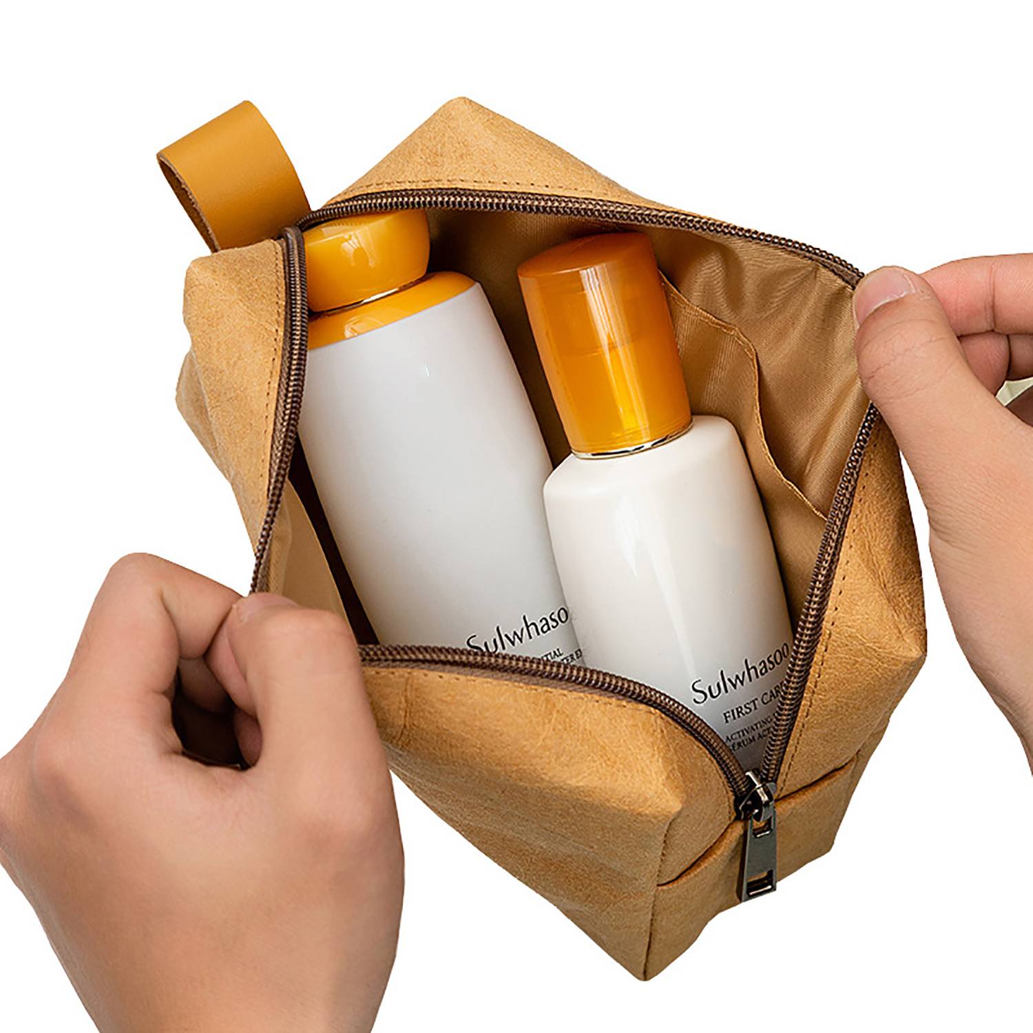 Eco Friendly Washable Paper Travel Toiletry Bag 5