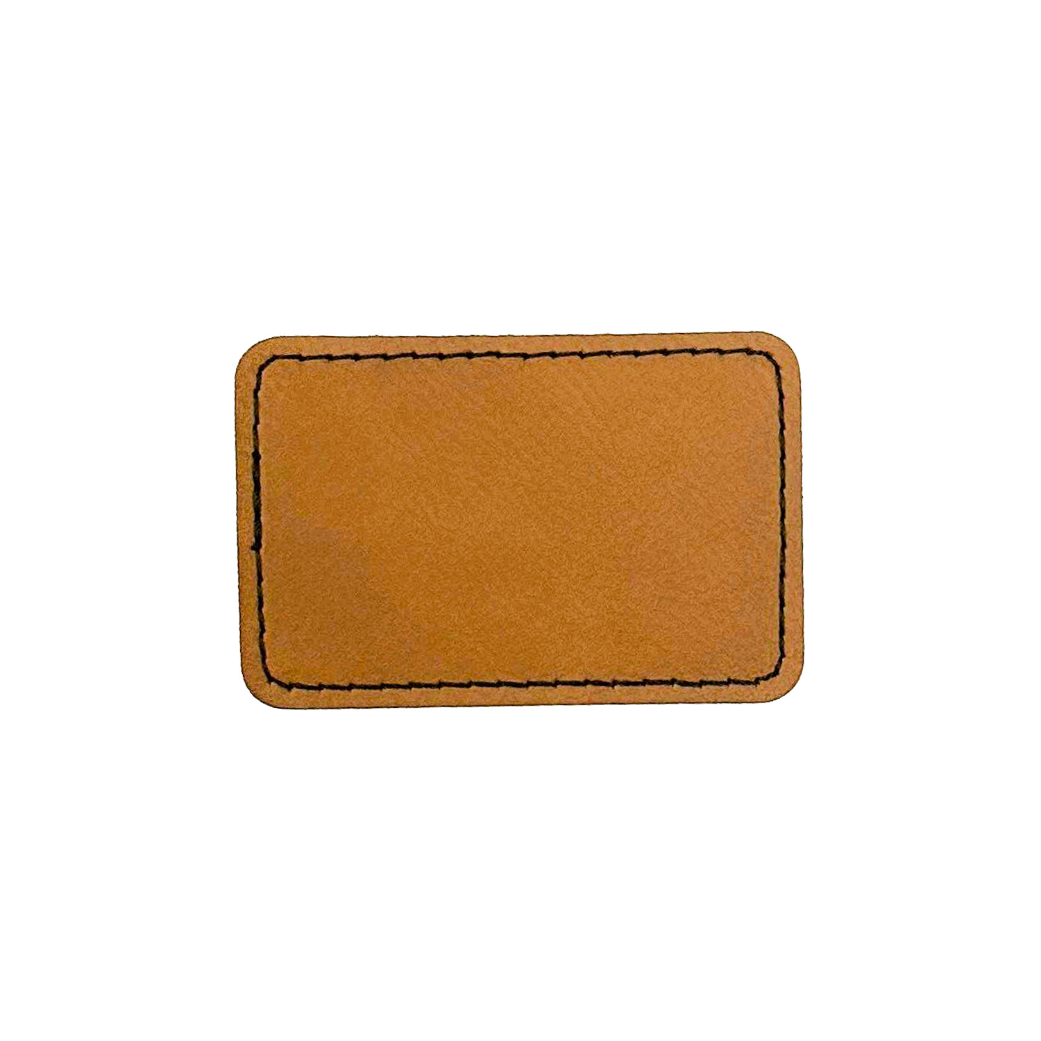 3" x 2" Rectangular Iron-on Leatherette Patch 2