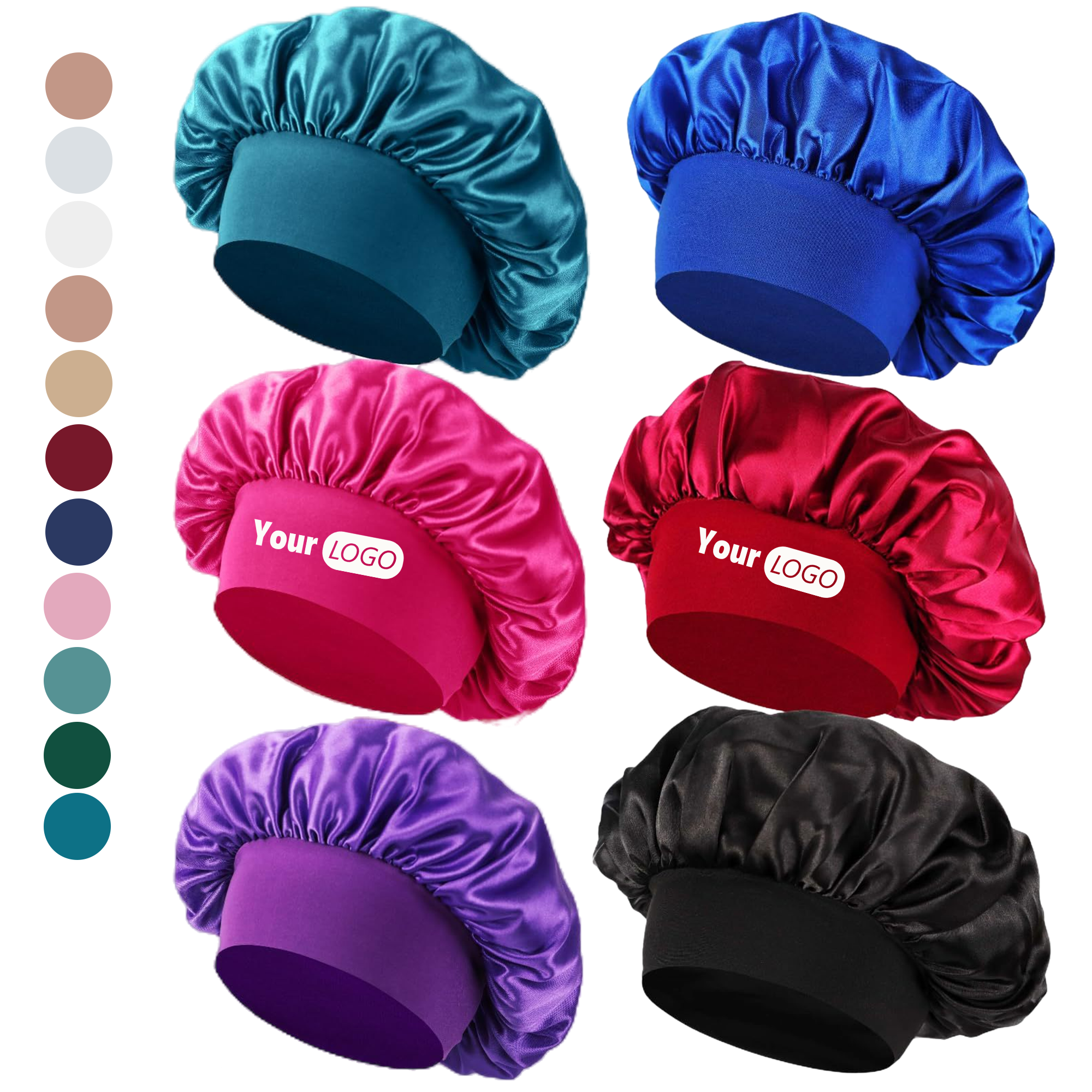 MOQ50 Baby Satin Bonnet Sleep Cap 1