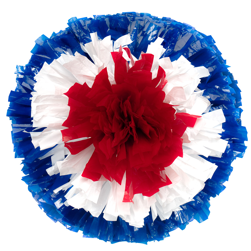 Custom Wet-Look Show Pom - Bullseye style 75