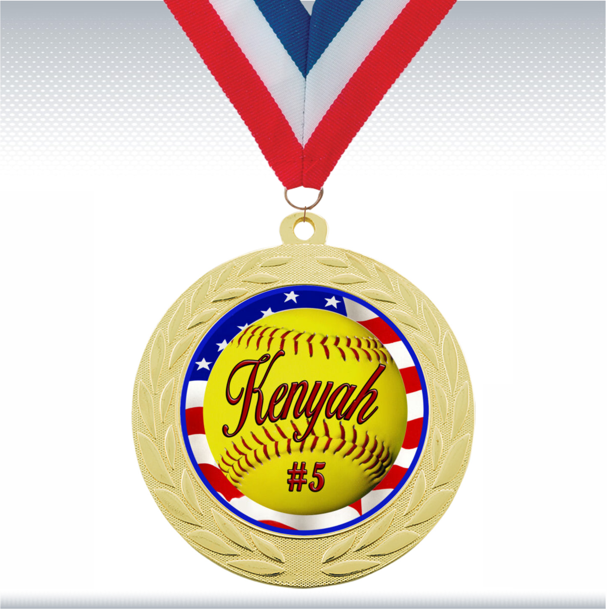 2 3/4" Bright Insert Medal 4