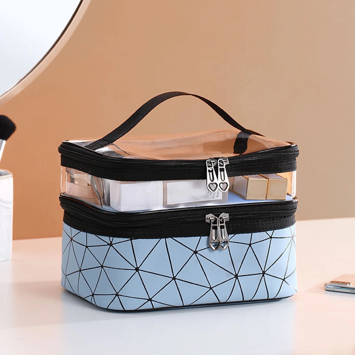 Double Layer Travel Cosmetic Bags 4