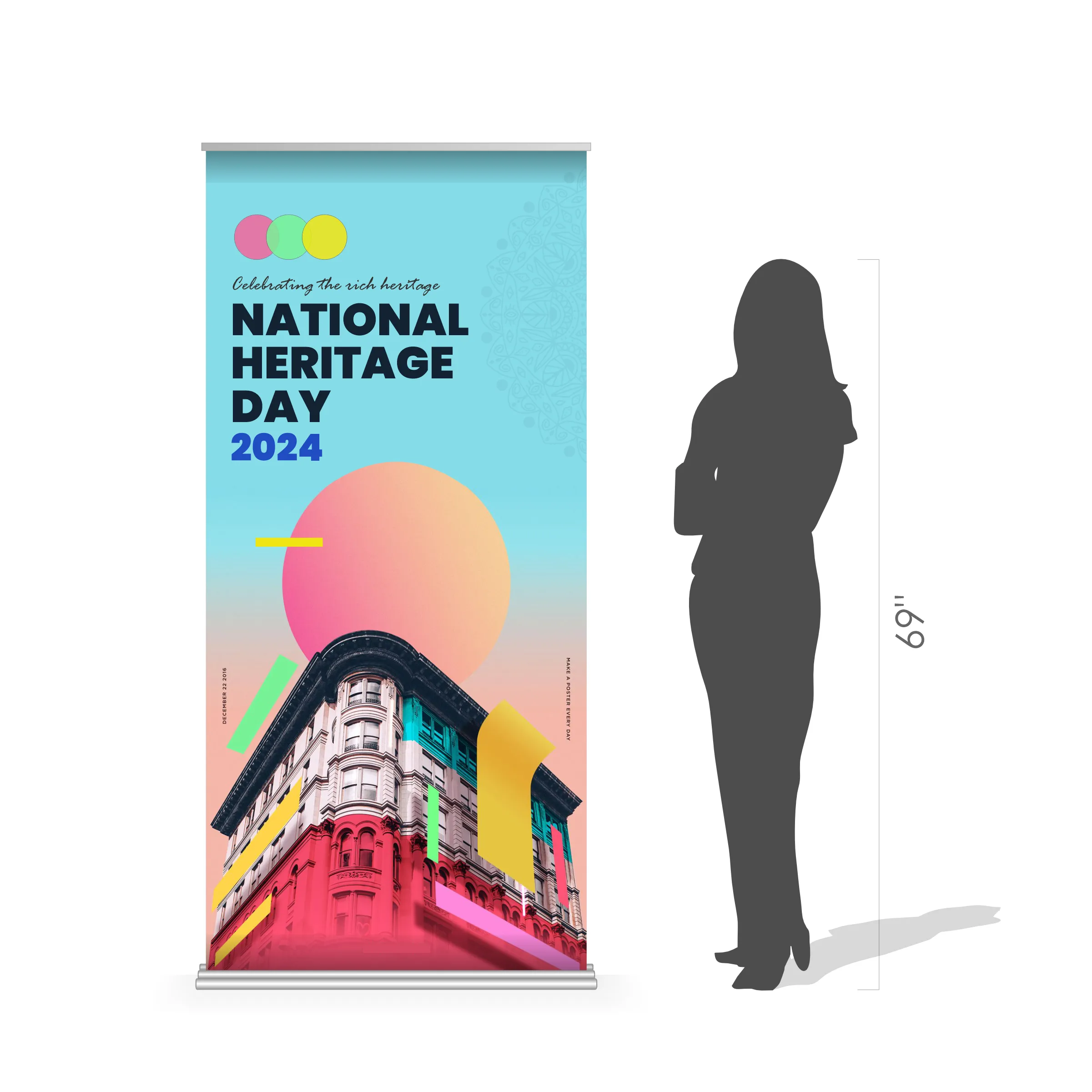 36" x 80" Wide Super Deluxe Retractable Banner Kit 2
