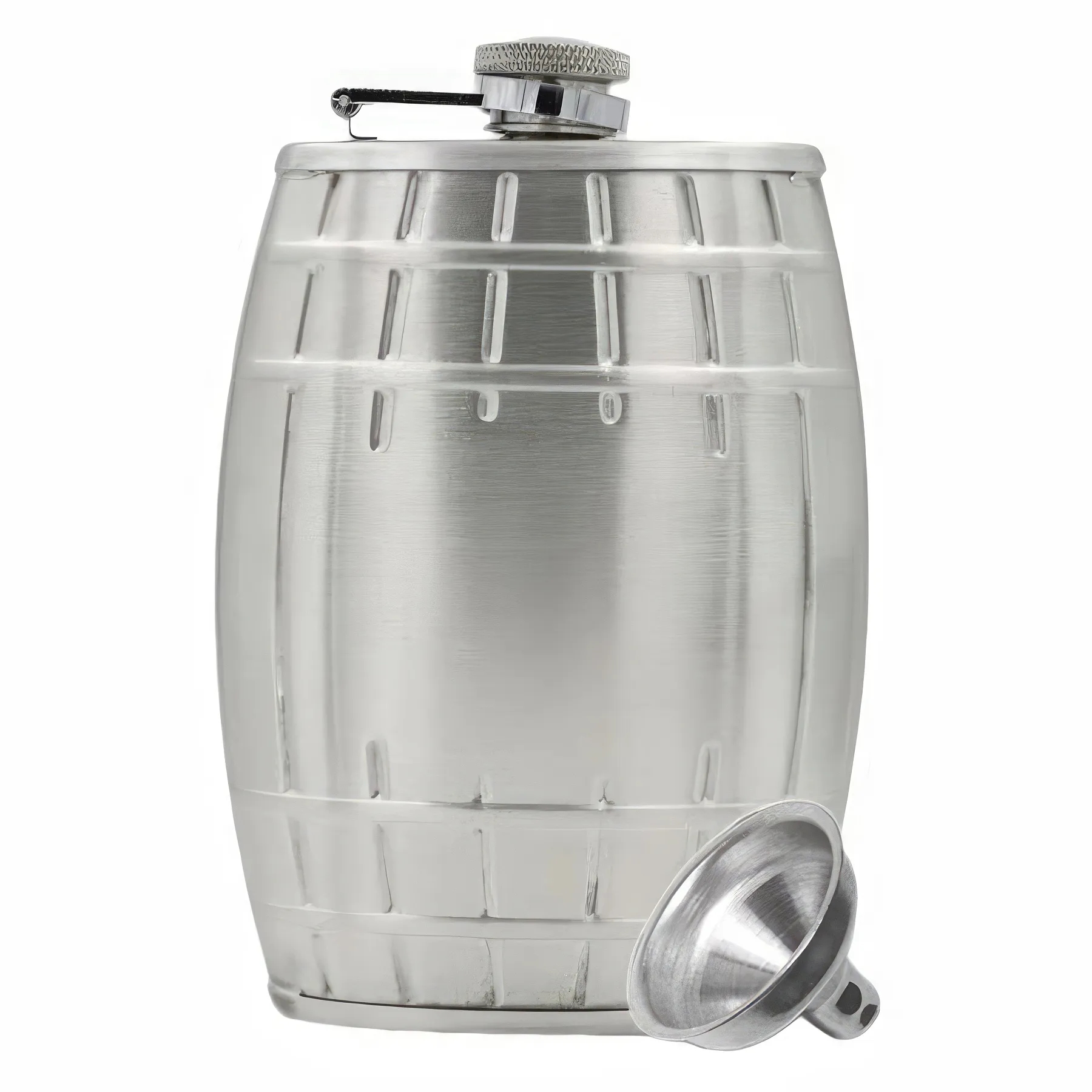 6 oz Barrel Shape Stainless Steel Liquor Flask 3