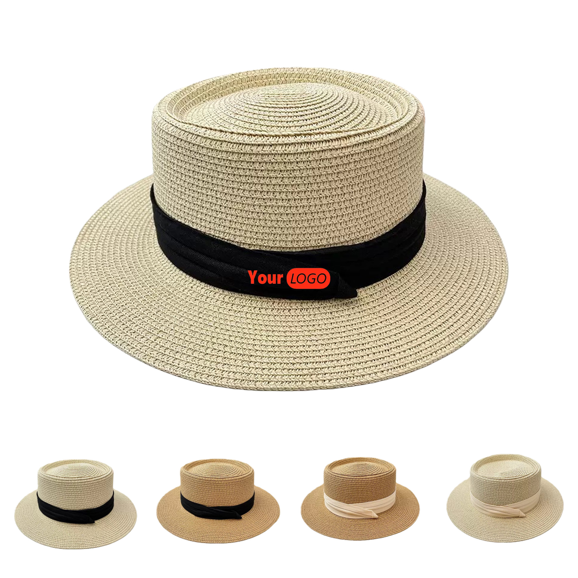 French Flat Top Sun Hat 2