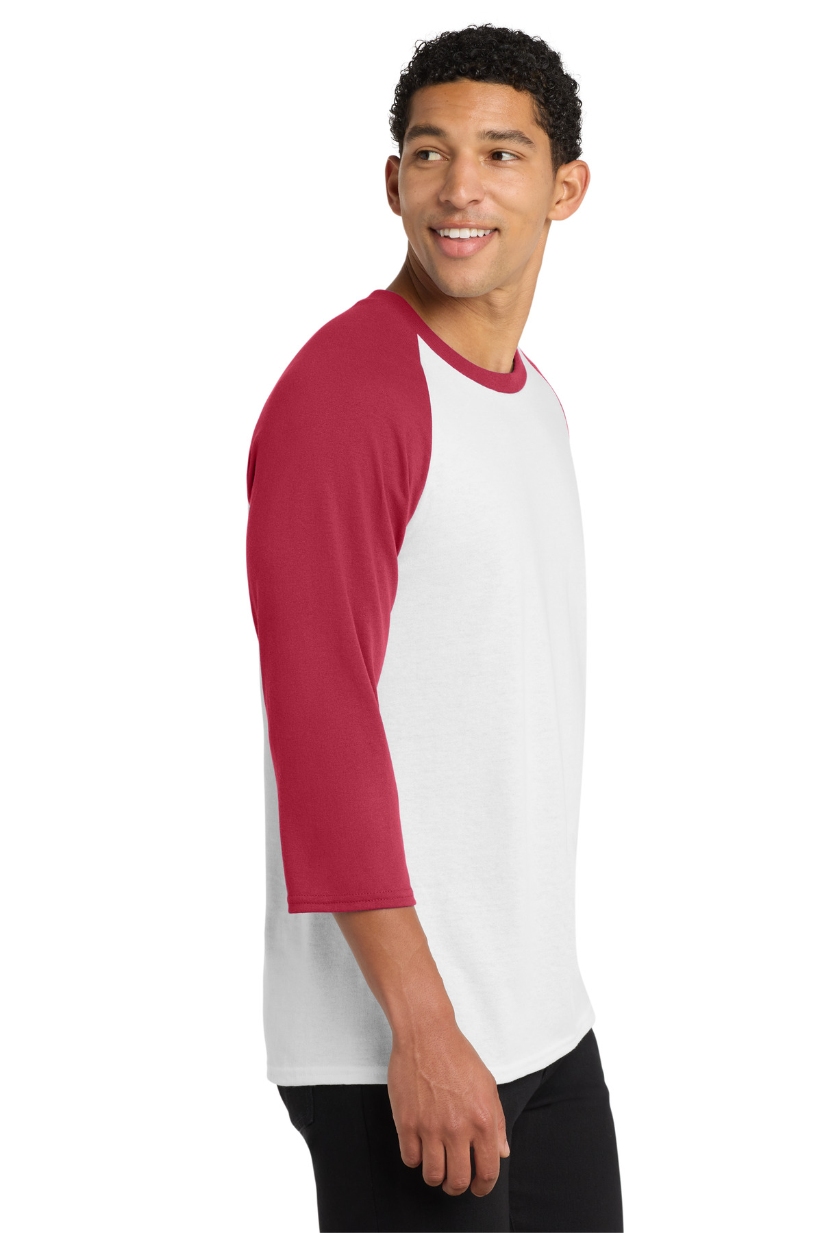 Port & Co Core Blend 3/4-Sleeve Raglan Tee. PC55RS 55