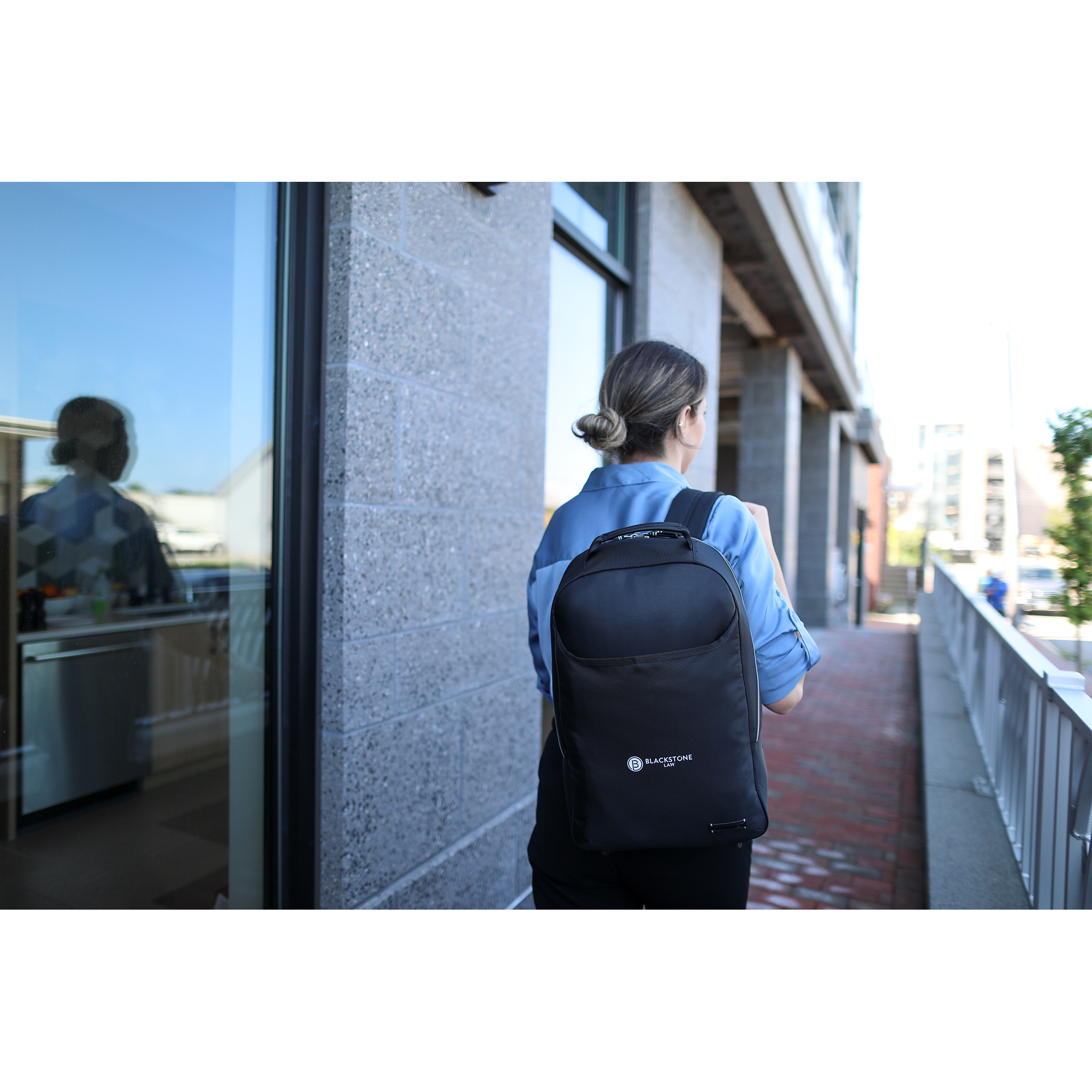 Travis & Wells® Lennox Recycled Nylon Laptop Backpack 21
