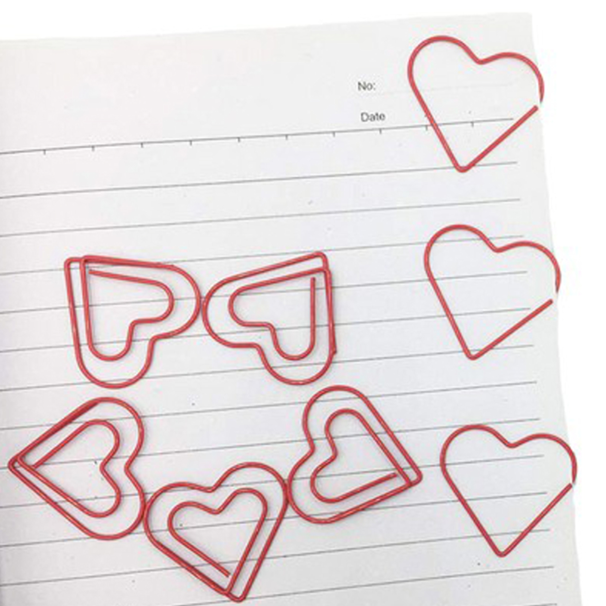 Heart Shaped Paper Clips w/Tin Container 2